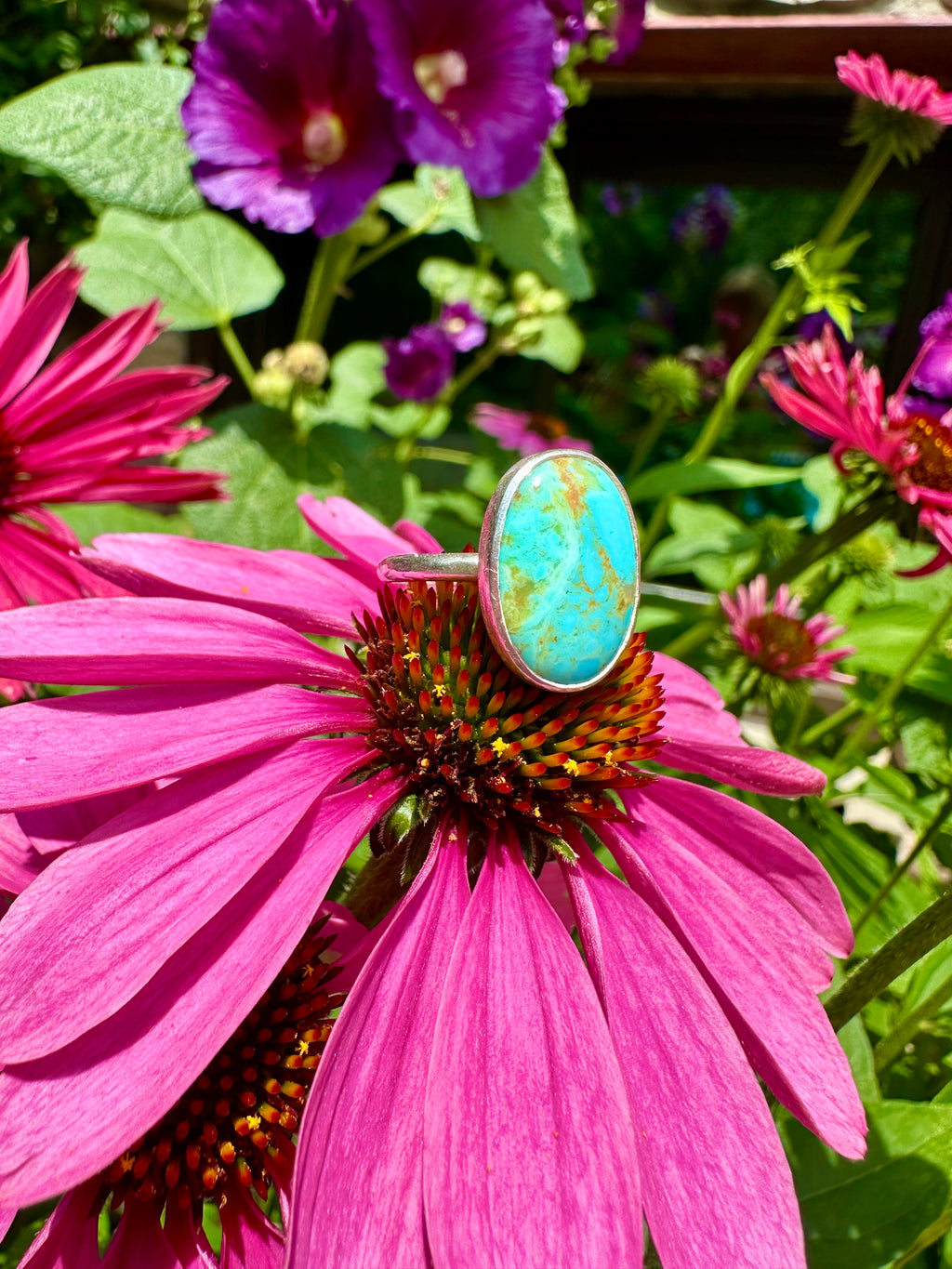 sterling silver turquoise ring ♡ handmade for you in your size ♡