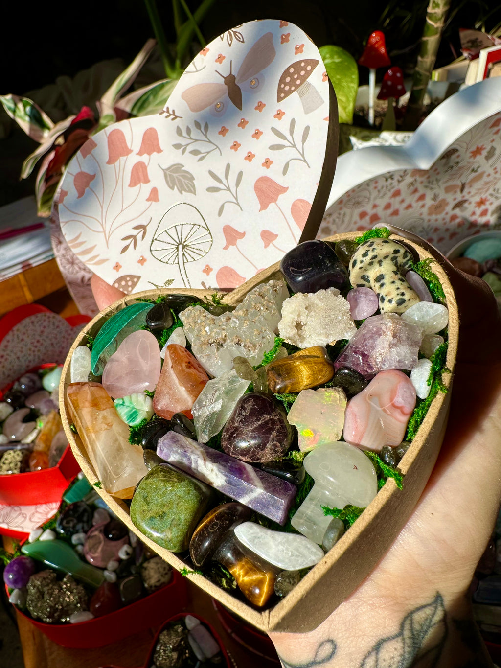 NEW small 🍄🦋 crystal valentine