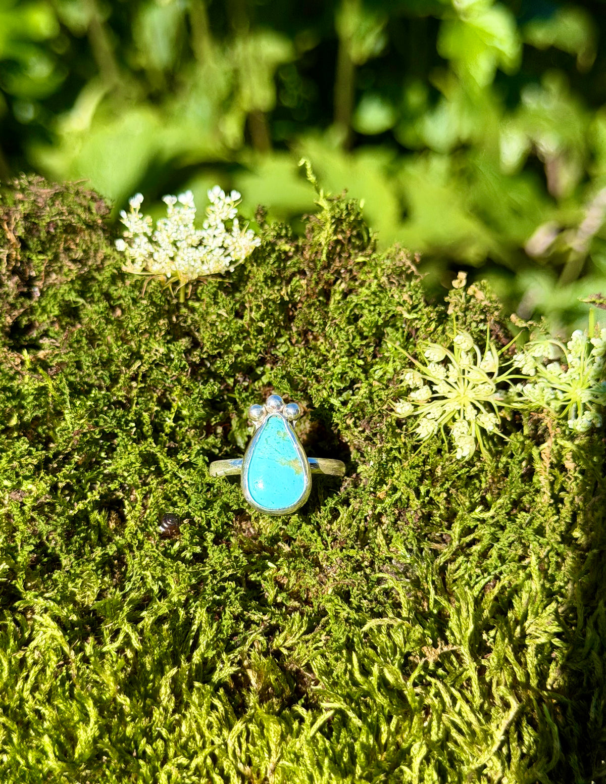 turquoise sterling silver ring size 10.5