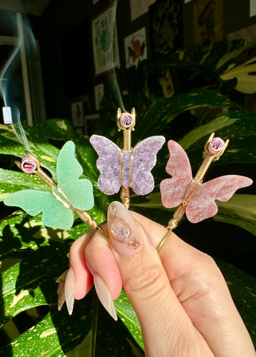 crystal butterfly smoke ring ♡ **pre-order**