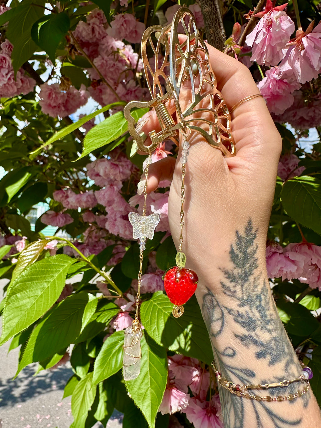 custom butterfly hair clip