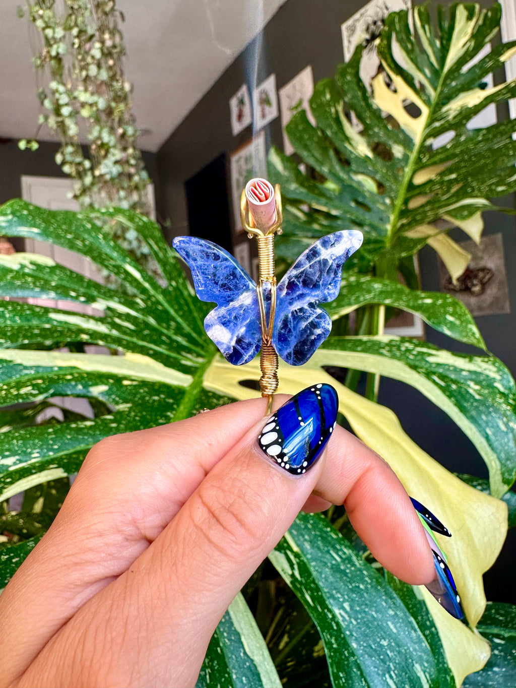 crystal butterfly smoke ring ♡ *handmade for you*