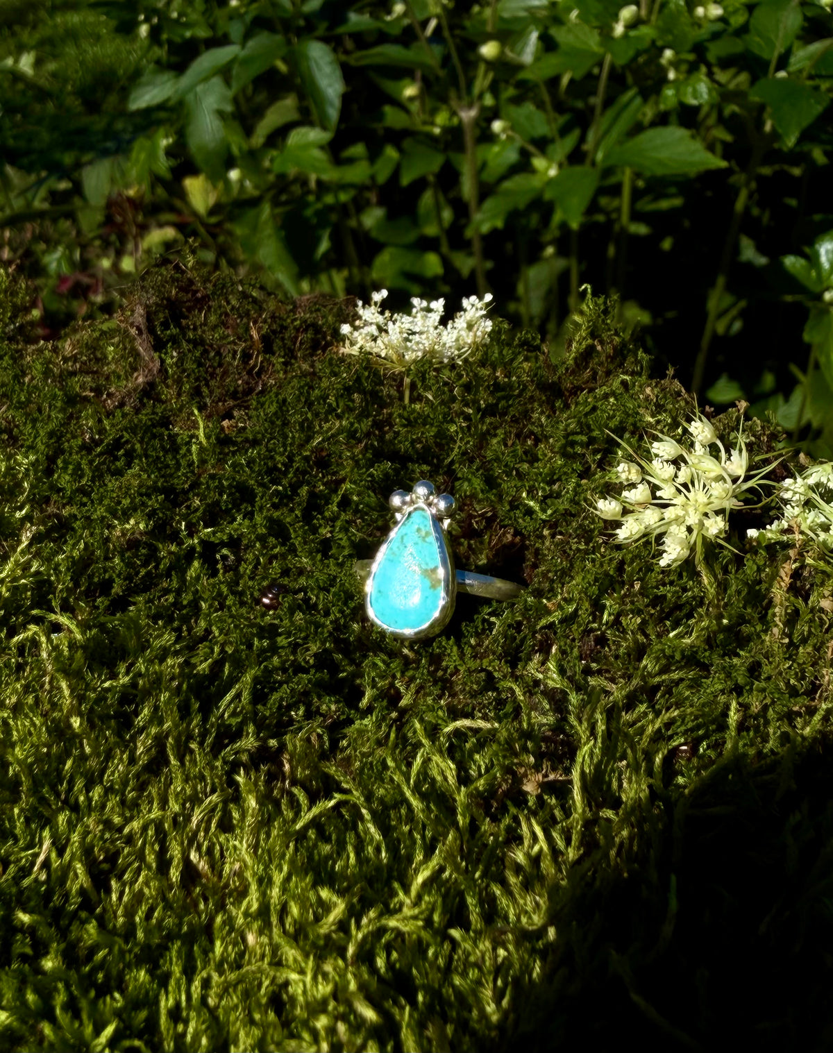 turquoise sterling silver ring size 10.5