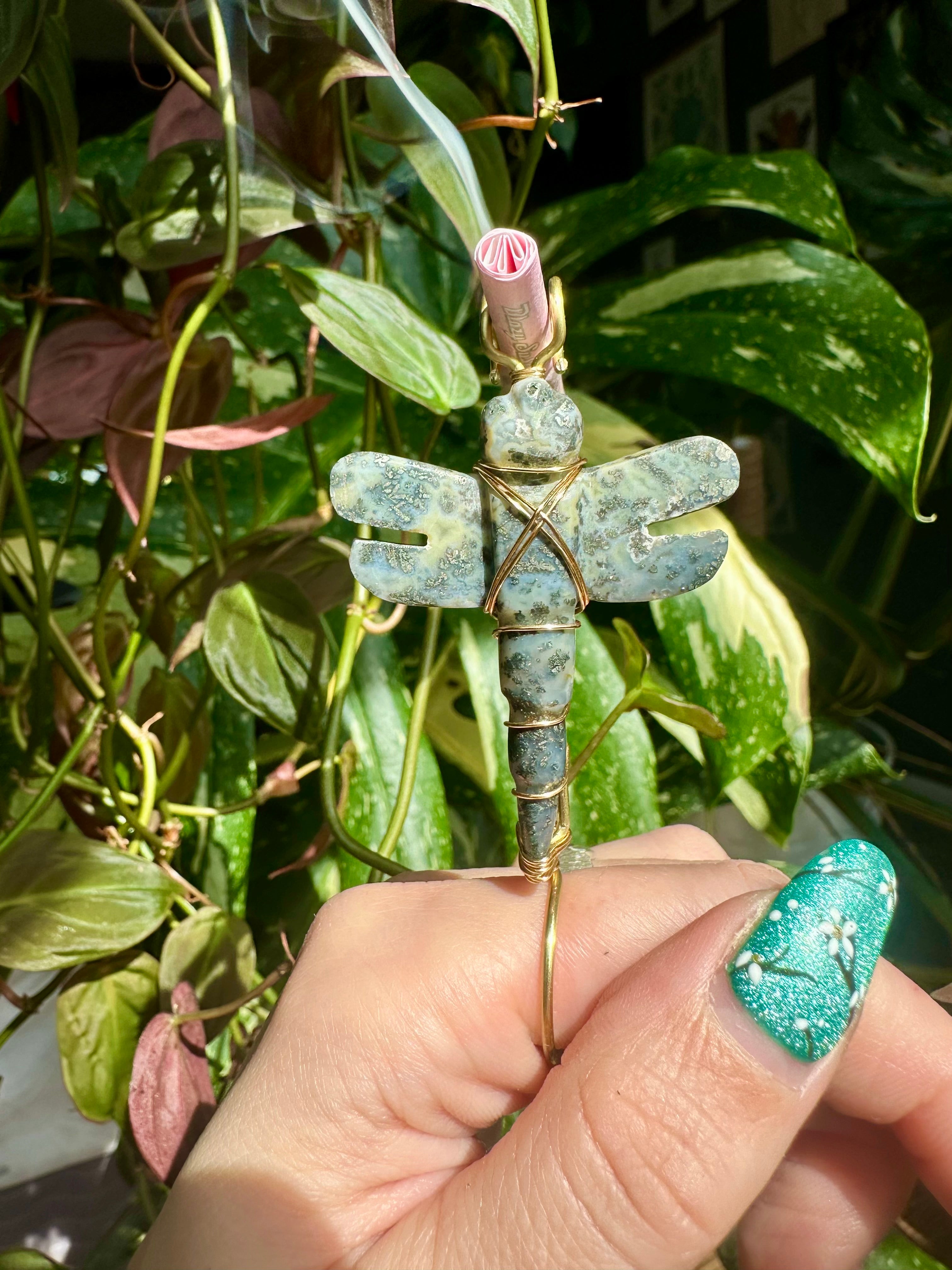 *one of one* marcasite crystal dragonfly smoke ring ♡