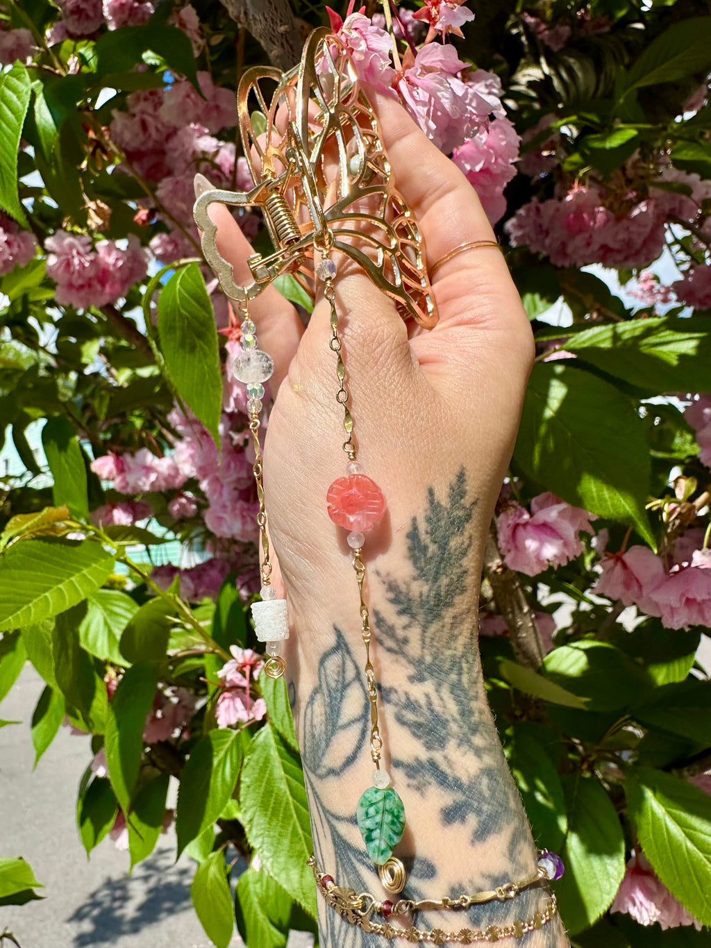 custom butterfly hair clip