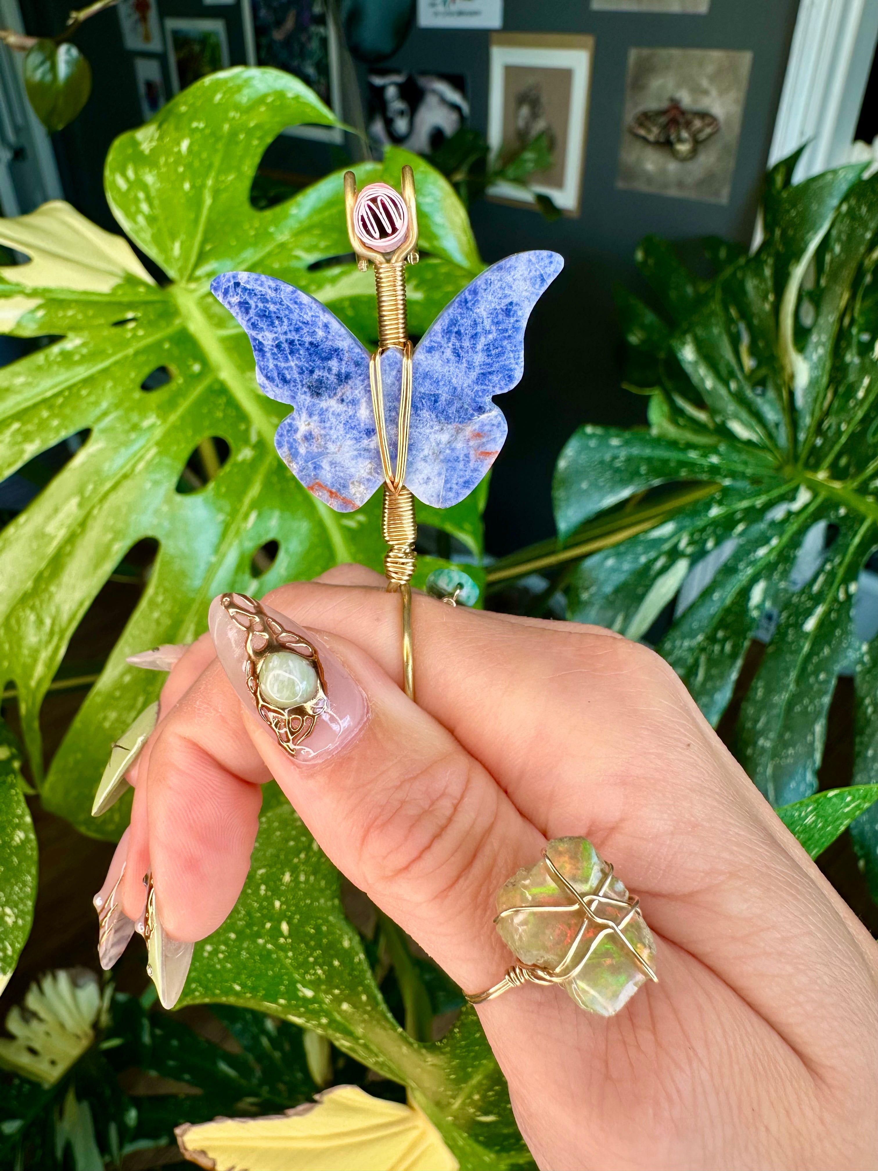 crystal butterfly smoke ring ♡ *handmade for you*