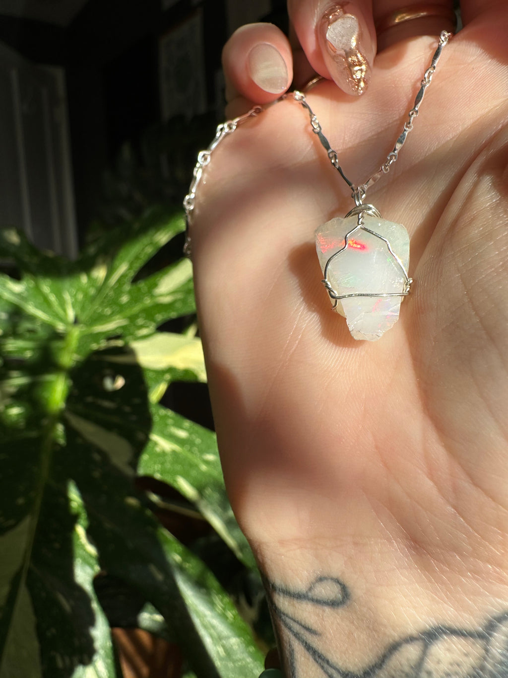 ♡one of one♡ raw opal necklace in sterling silver **