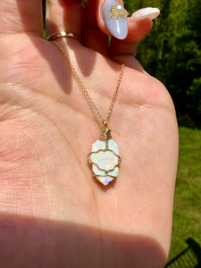 *♡one of one♡ lil raw opal necklace - 14k gold