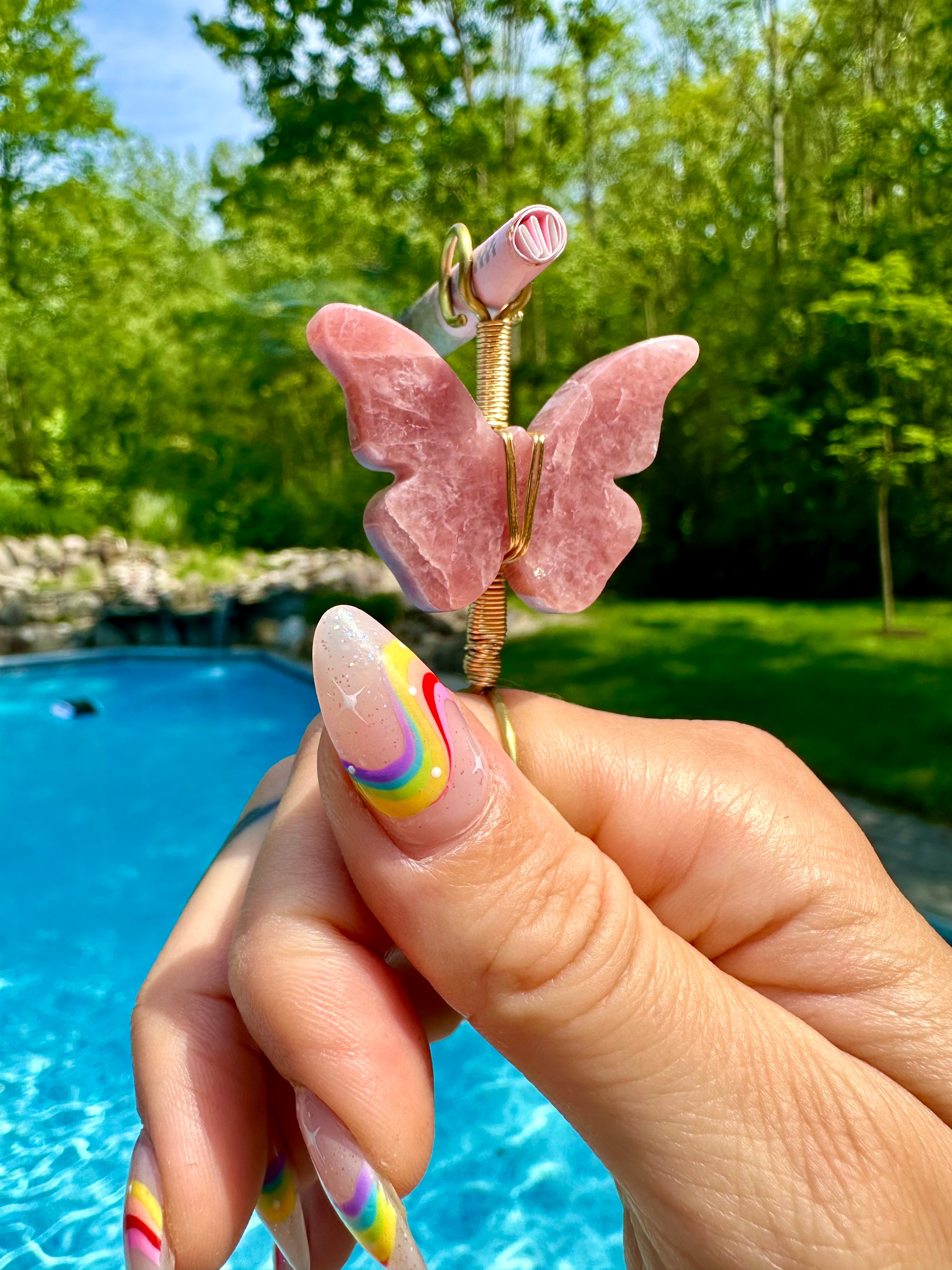 crystal butterfly smoke ring ♡ *handmade for you*