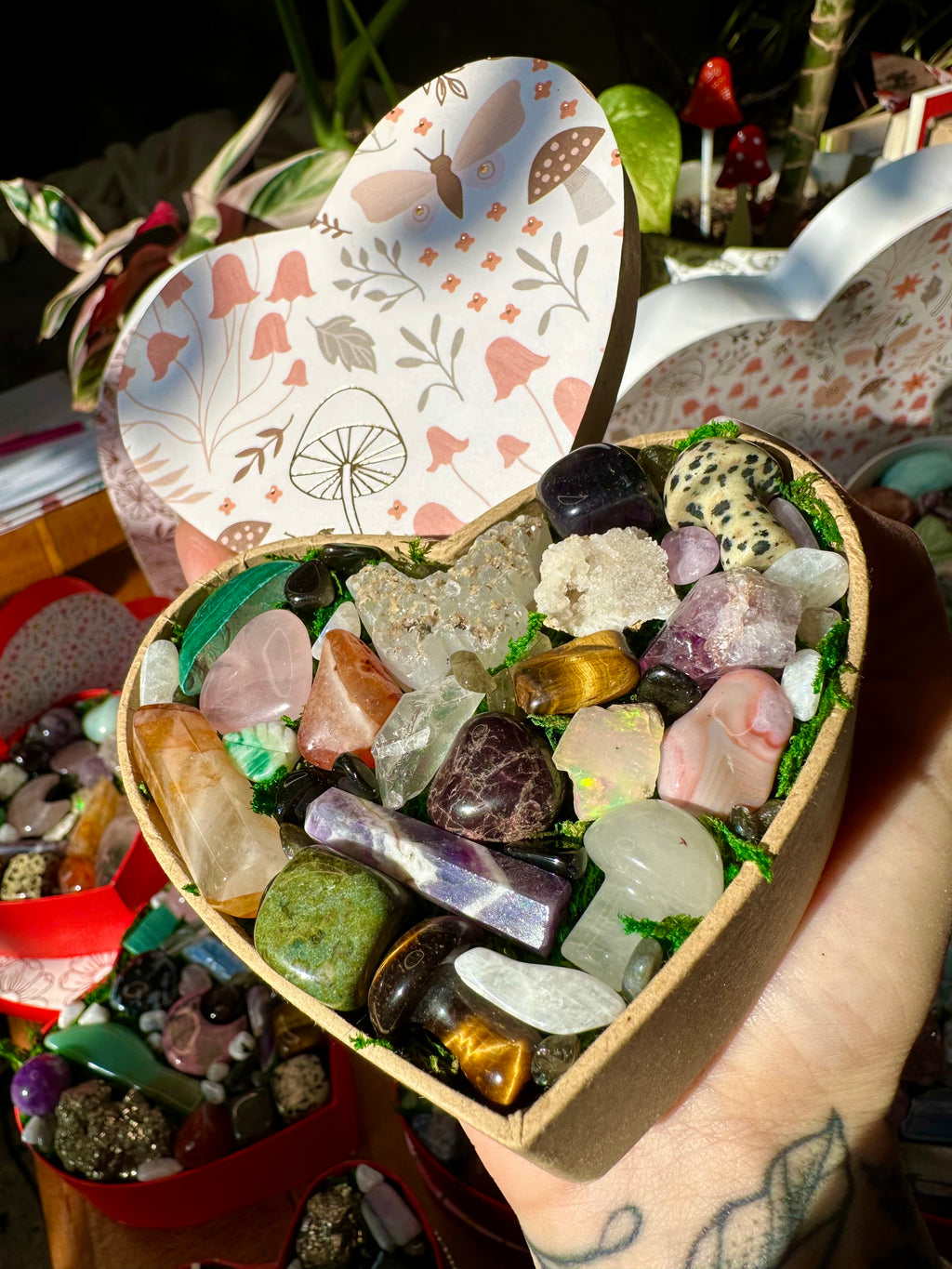 NEW small 🍄🦋 crystal valentine