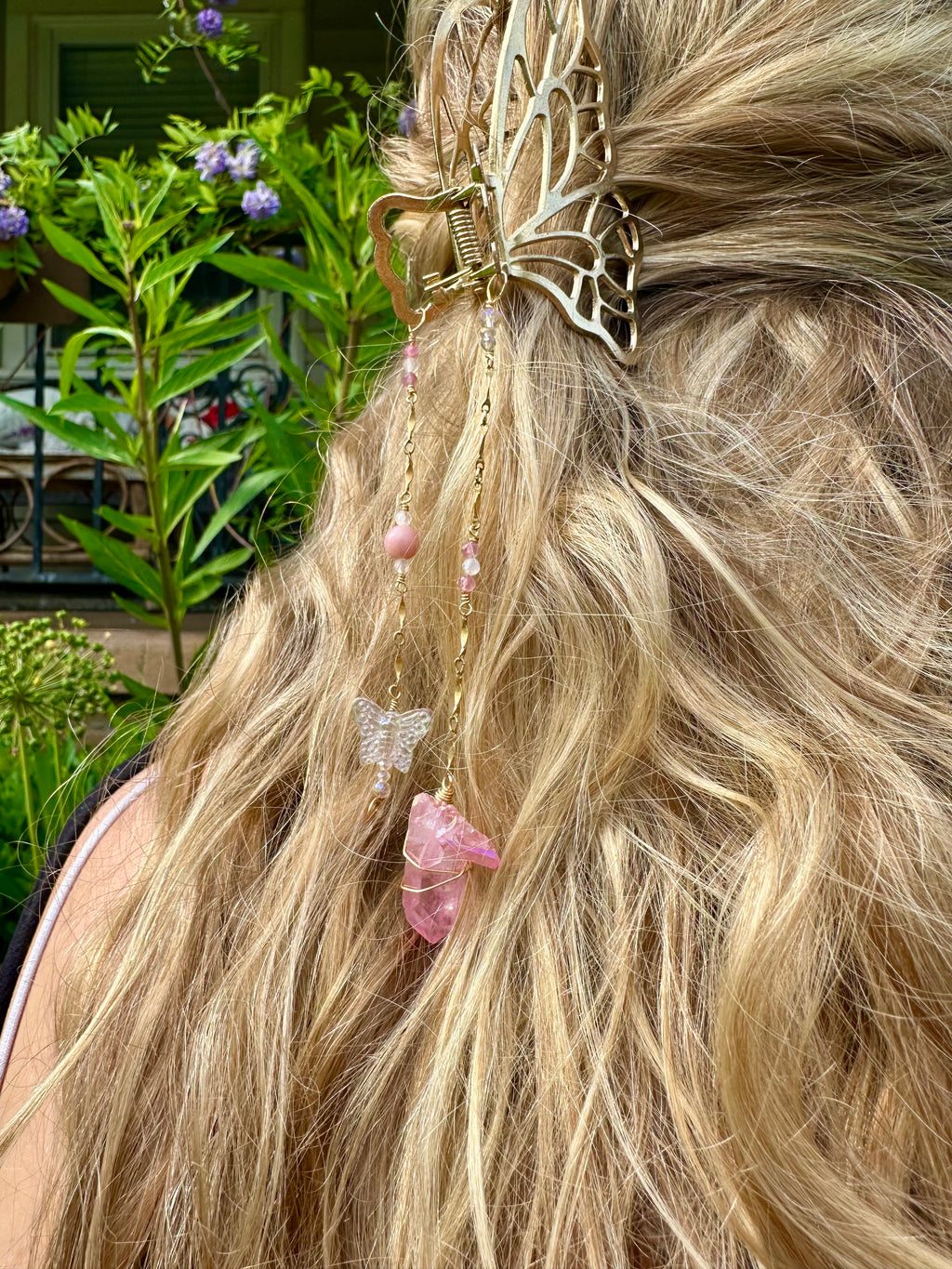 princess bubblegum butterfly hair clip 🌈