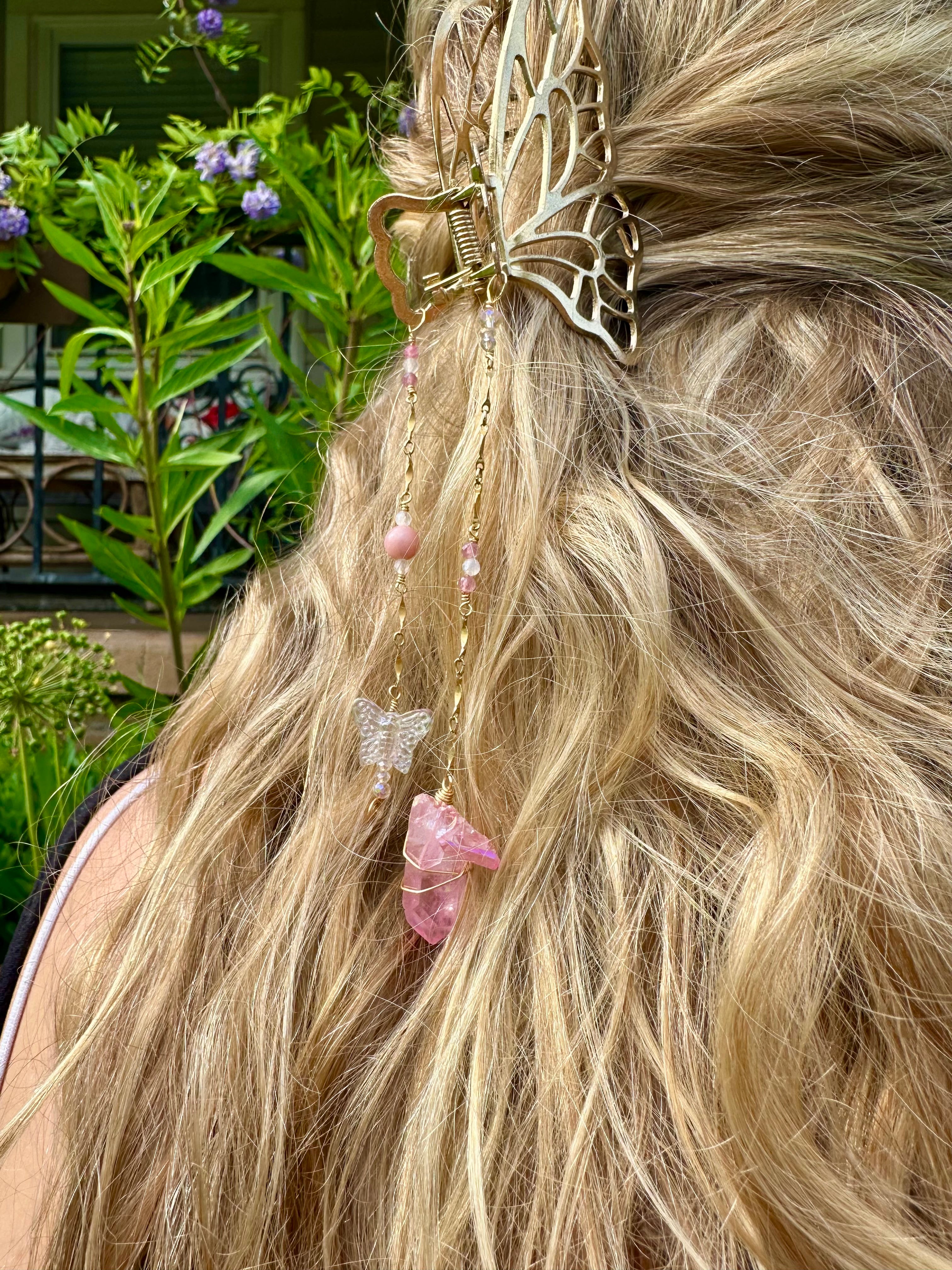 princess bubblegum butterfly hair clip 🌈