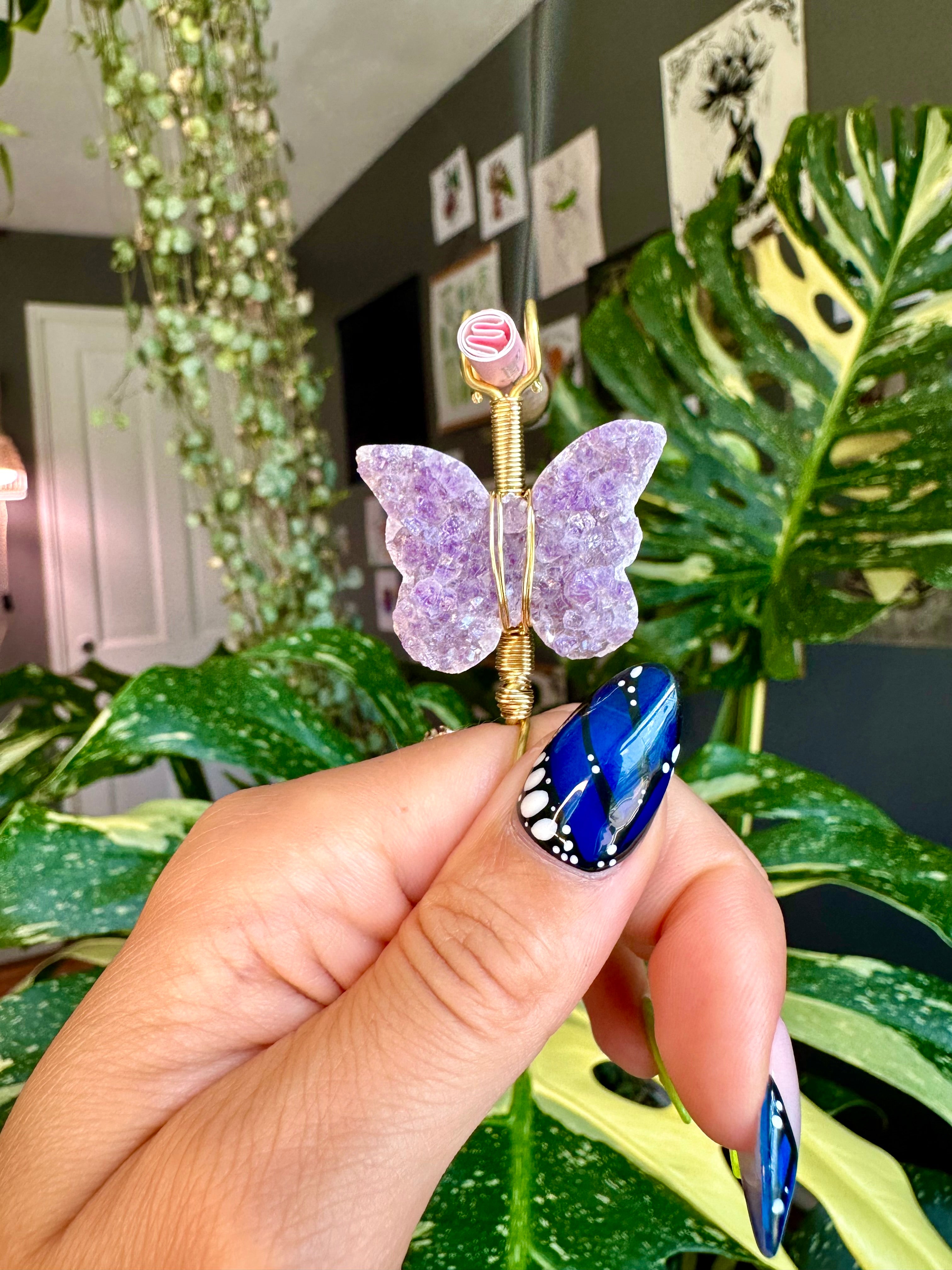 crystal butterfly smoke ring ♡ *handmade for you*