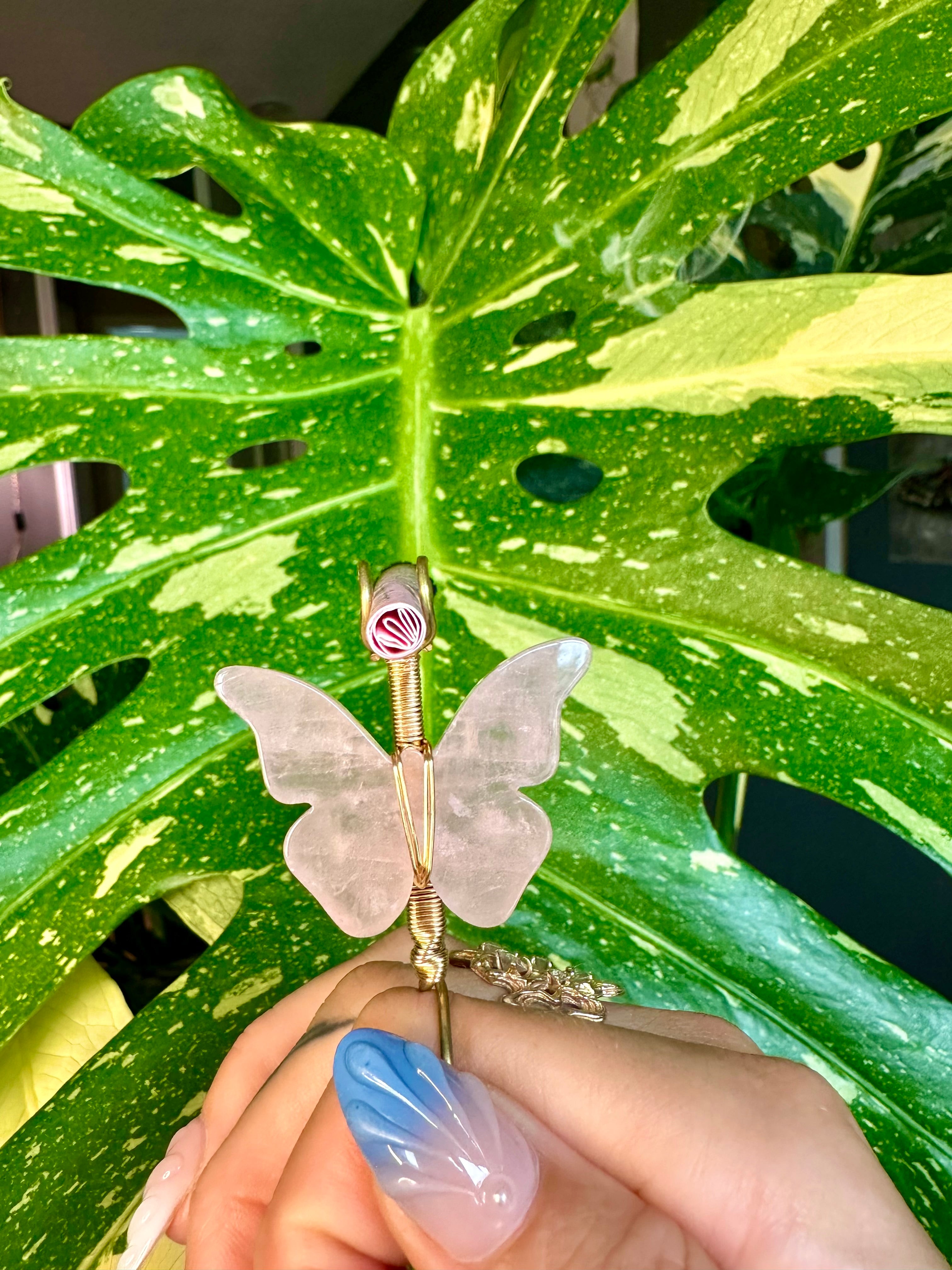 crystal butterfly smoke ring ♡ *handmade for you*