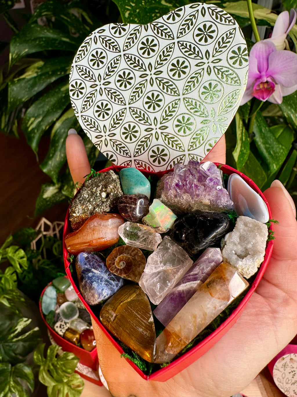 little crystal heart box valentine ✨