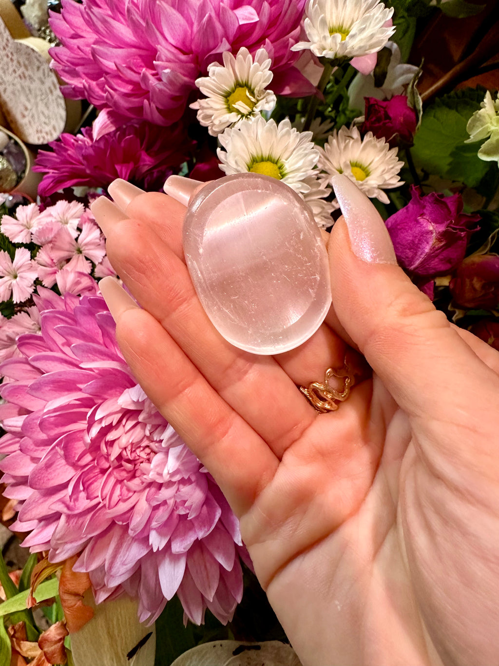 crystal worry stone
