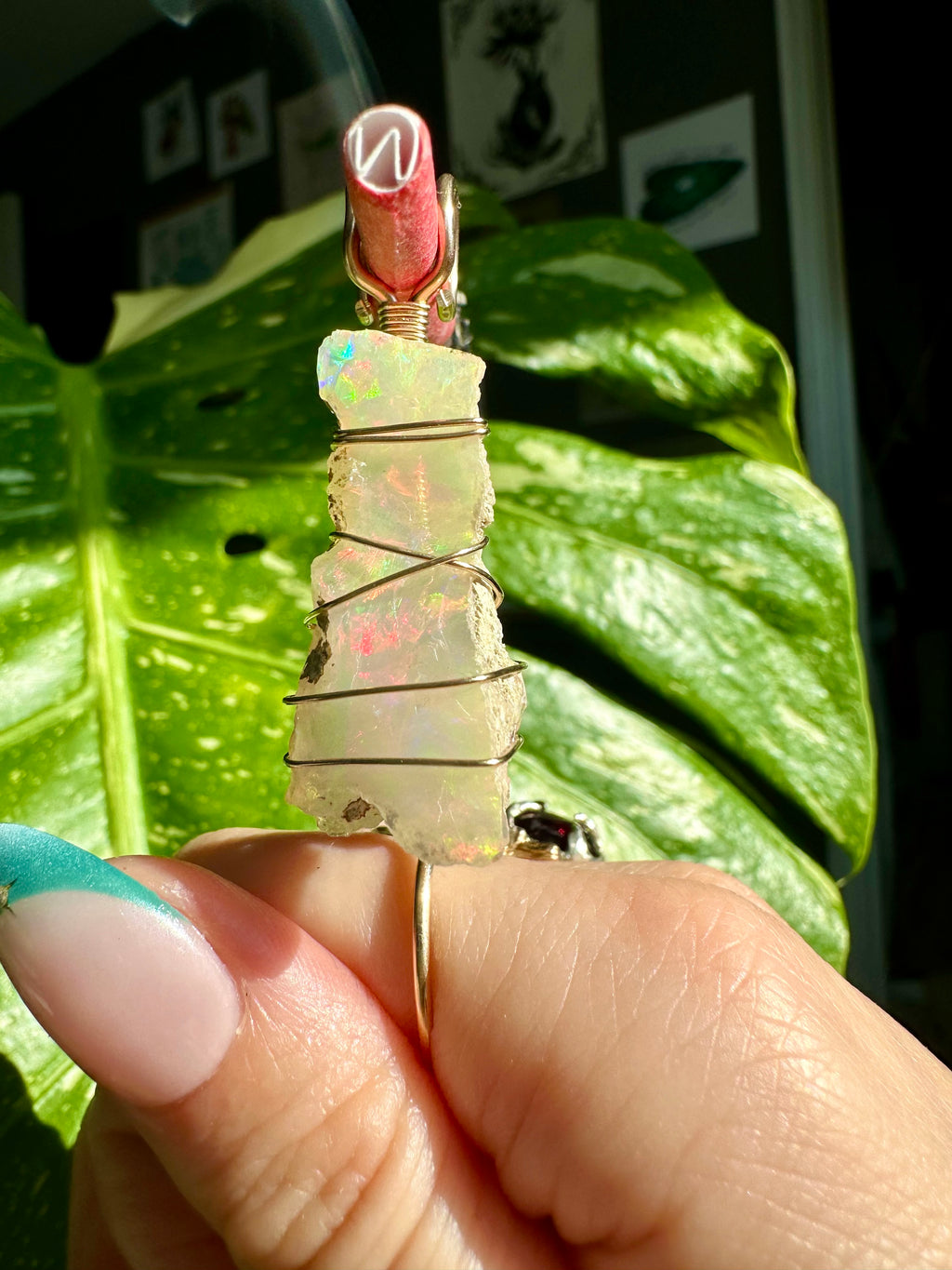 raw opal 14k gold fill smoke ring ♡