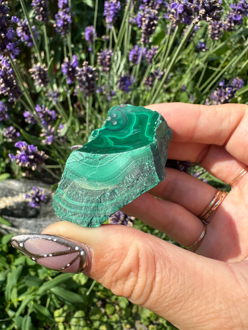 raw malachite crystal