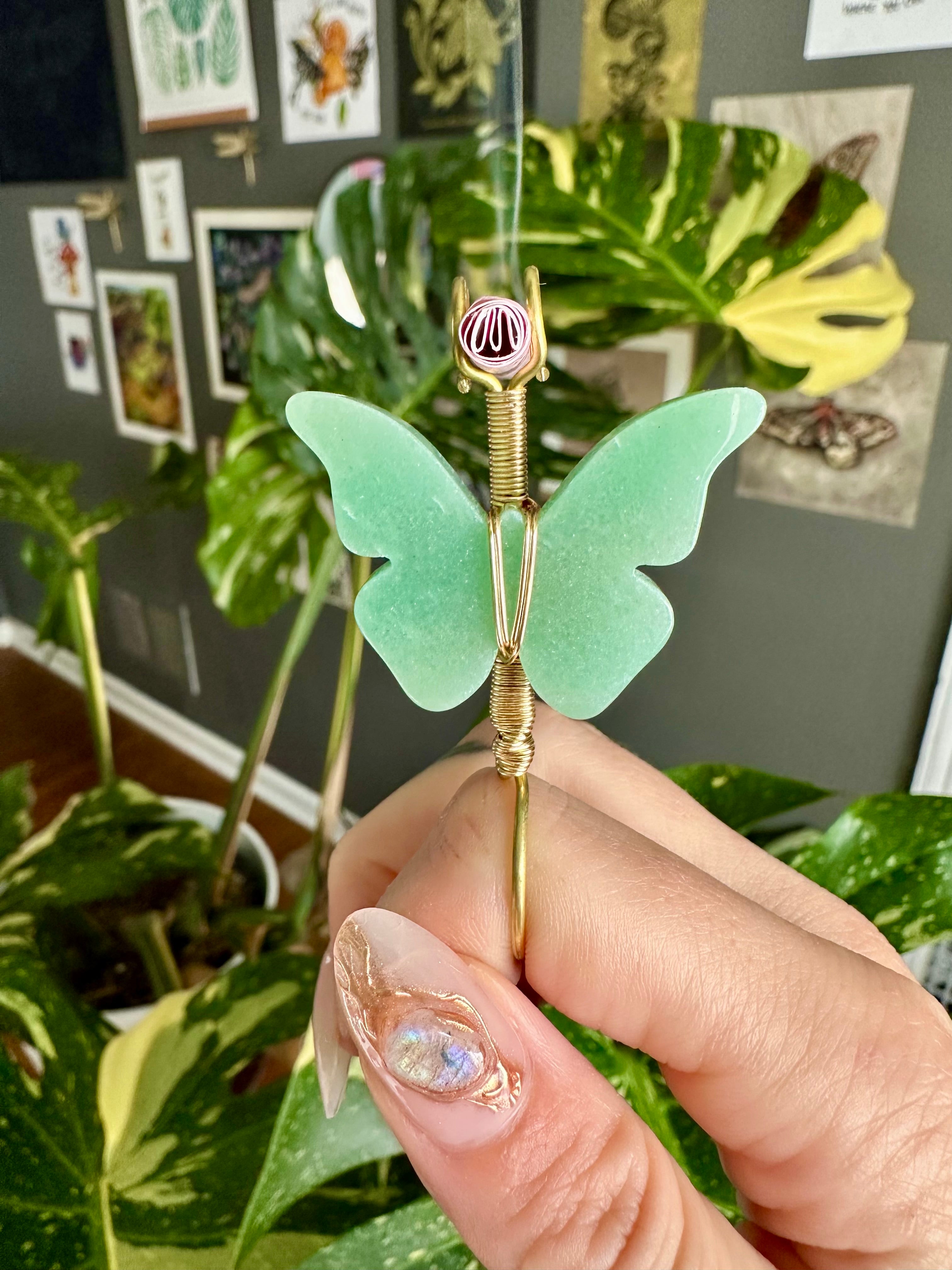 crystal butterfly smoke ring ♡ *handmade for you*