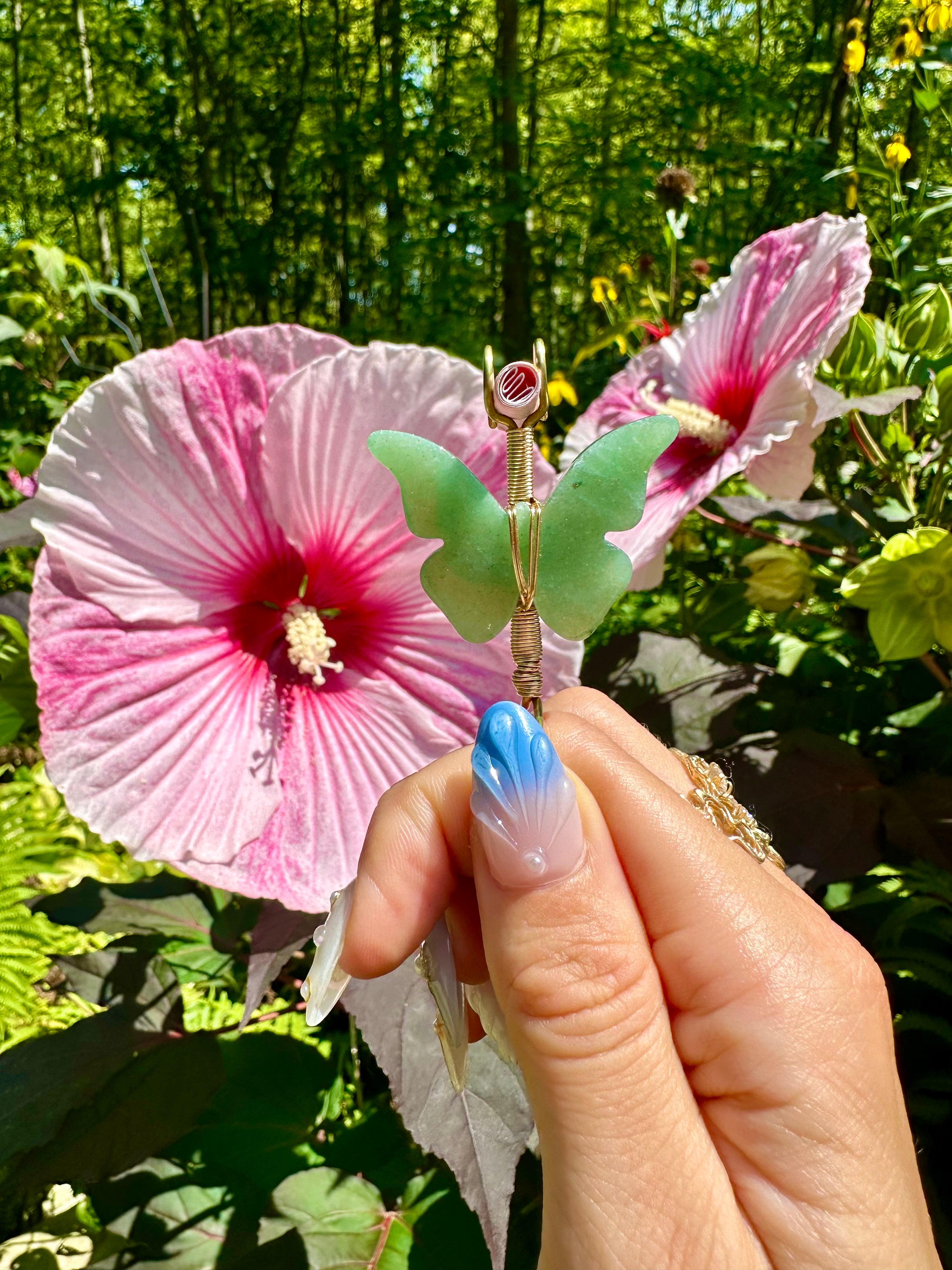 crystal butterfly smoke ring ♡ *handmade for you*
