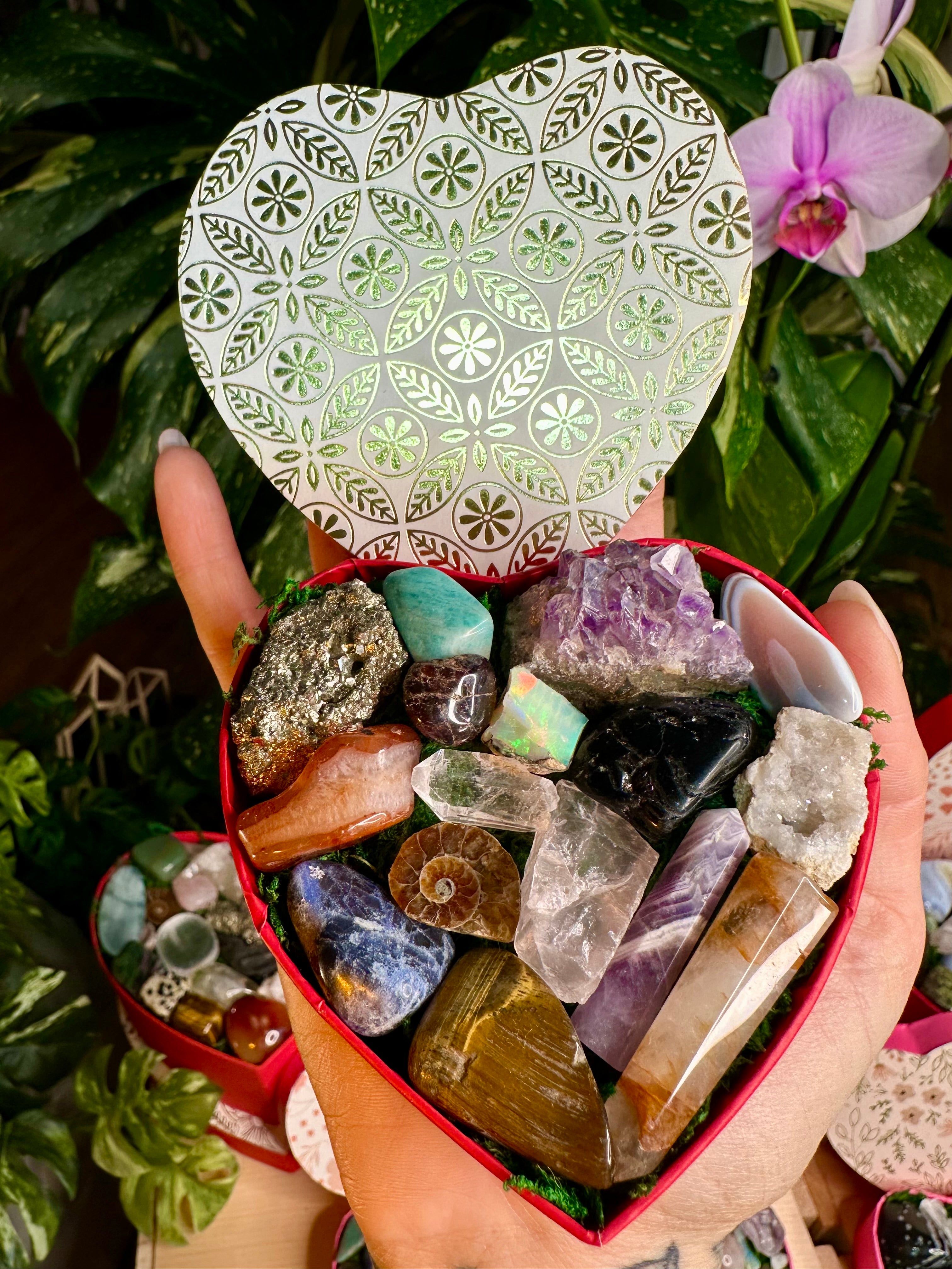 little crystal heart box valentine ✨