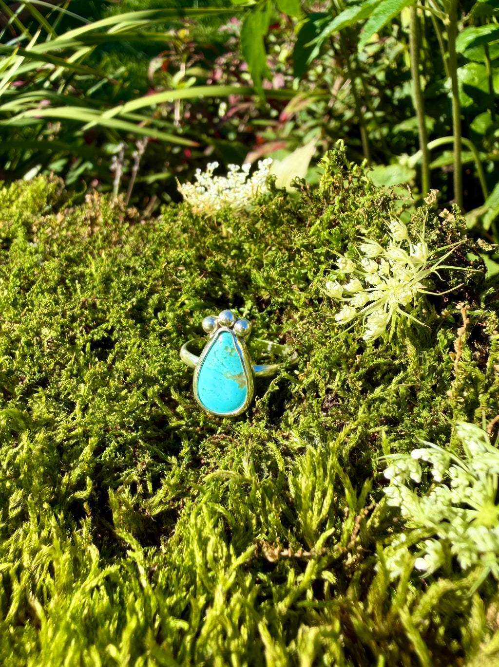 turquoise sterling silver ring size 10.5