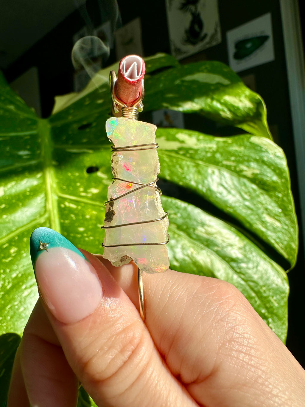 raw opal 14k gold fill smoke ring ♡