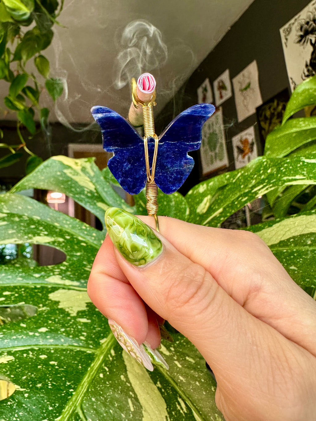 crystal butterfly smoke ring ♡ *handmade for you*