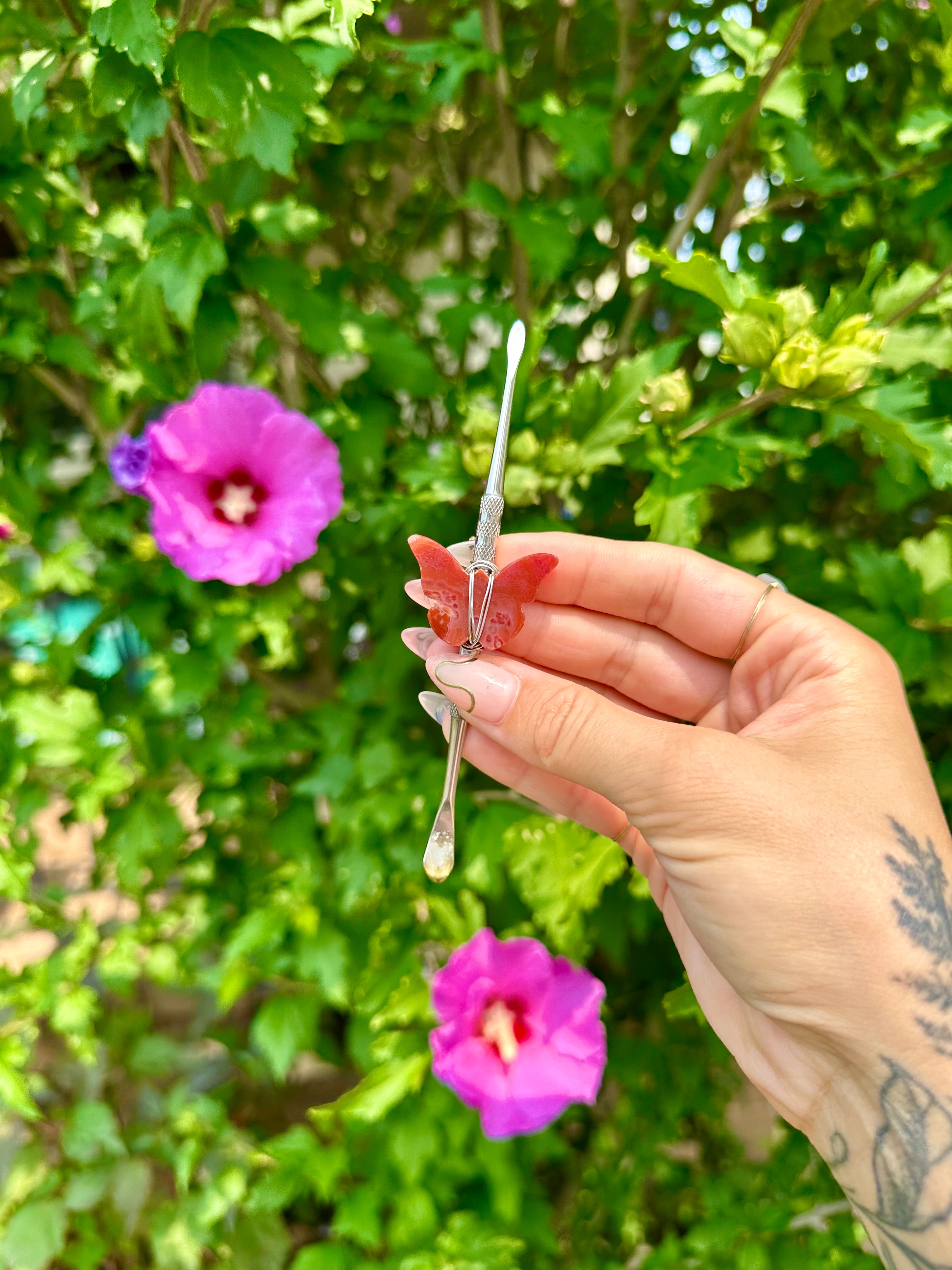 carnelian crystal butterfly dabber