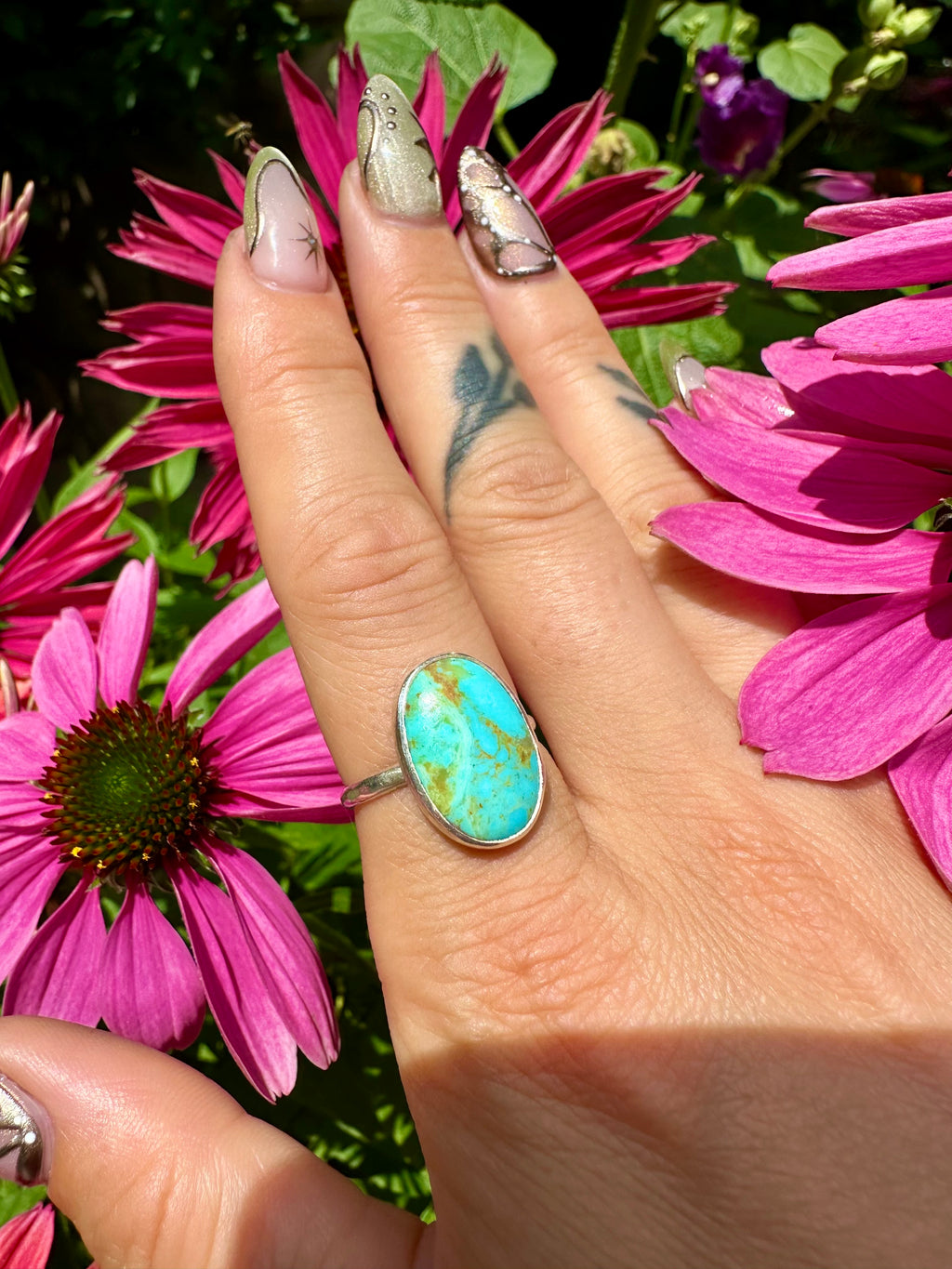 sterling silver turquoise ring ♡ handmade for you in your size ♡