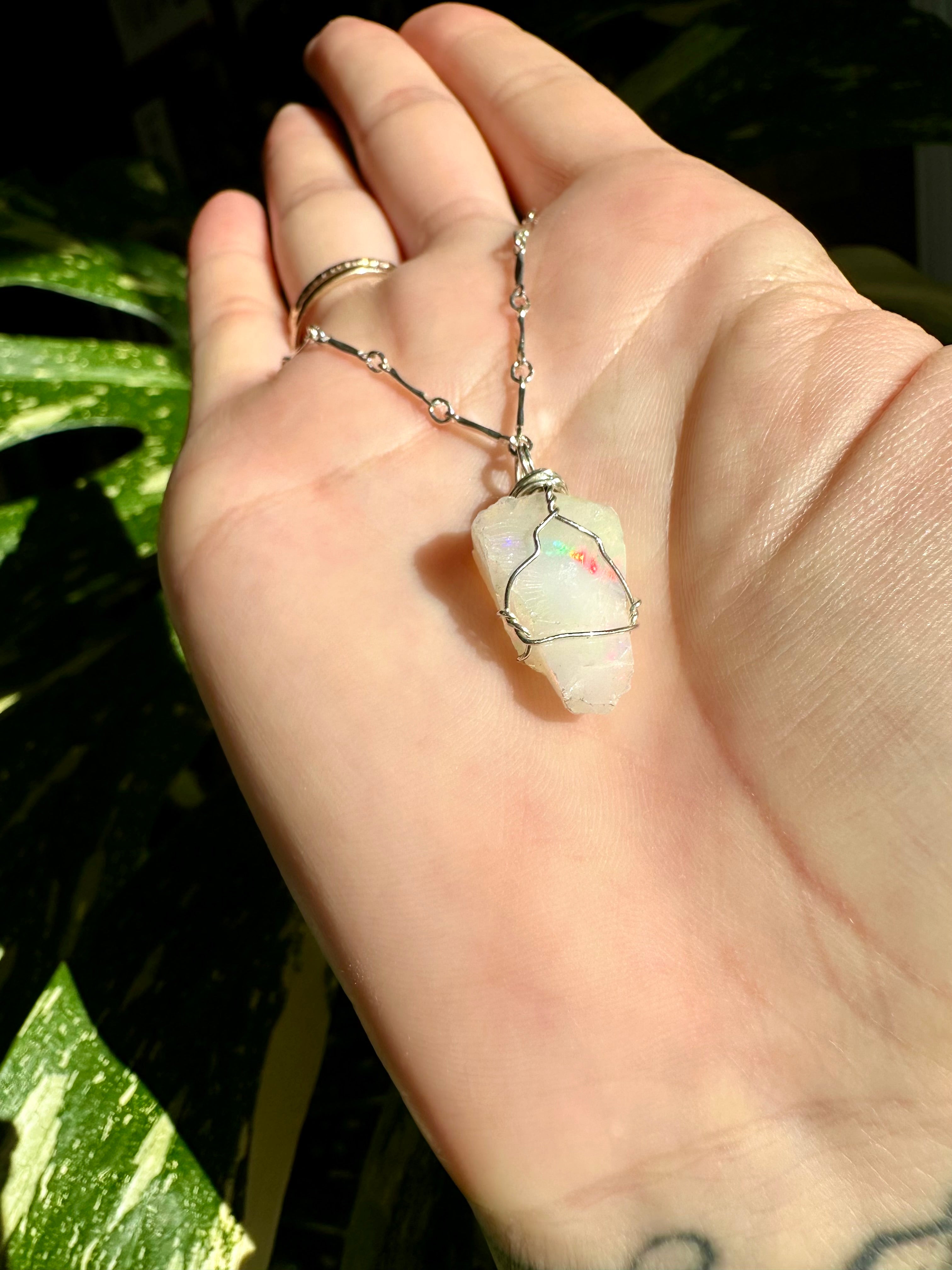 ♡one of one♡ raw opal necklace in sterling silver **