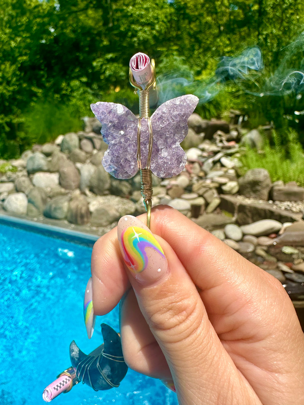 crystal butterfly smoke ring ♡ *handmade for you*