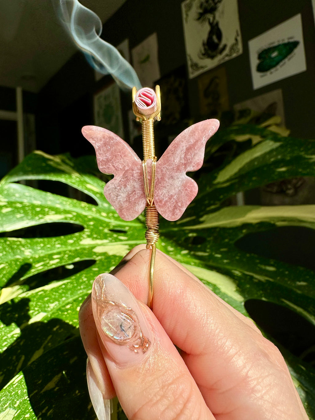 crystal butterfly smoke ring ♡ *handmade for you*