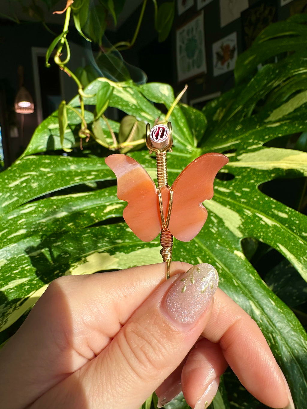 crystal butterfly smoke ring ♡ *handmade for you*