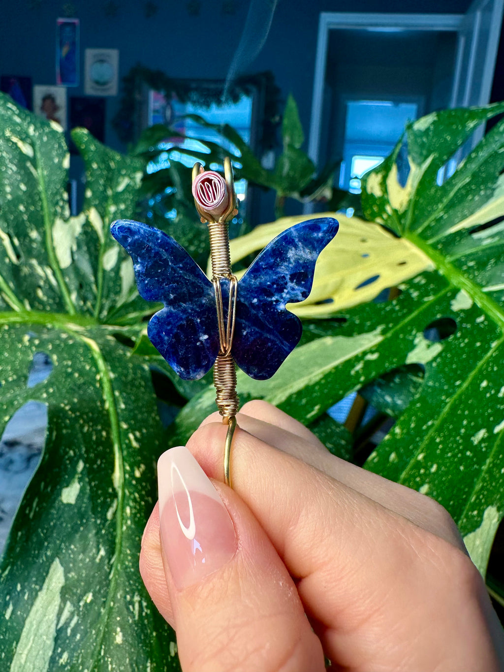 crystal butterfly smoke ring ♡ *handmade for you*