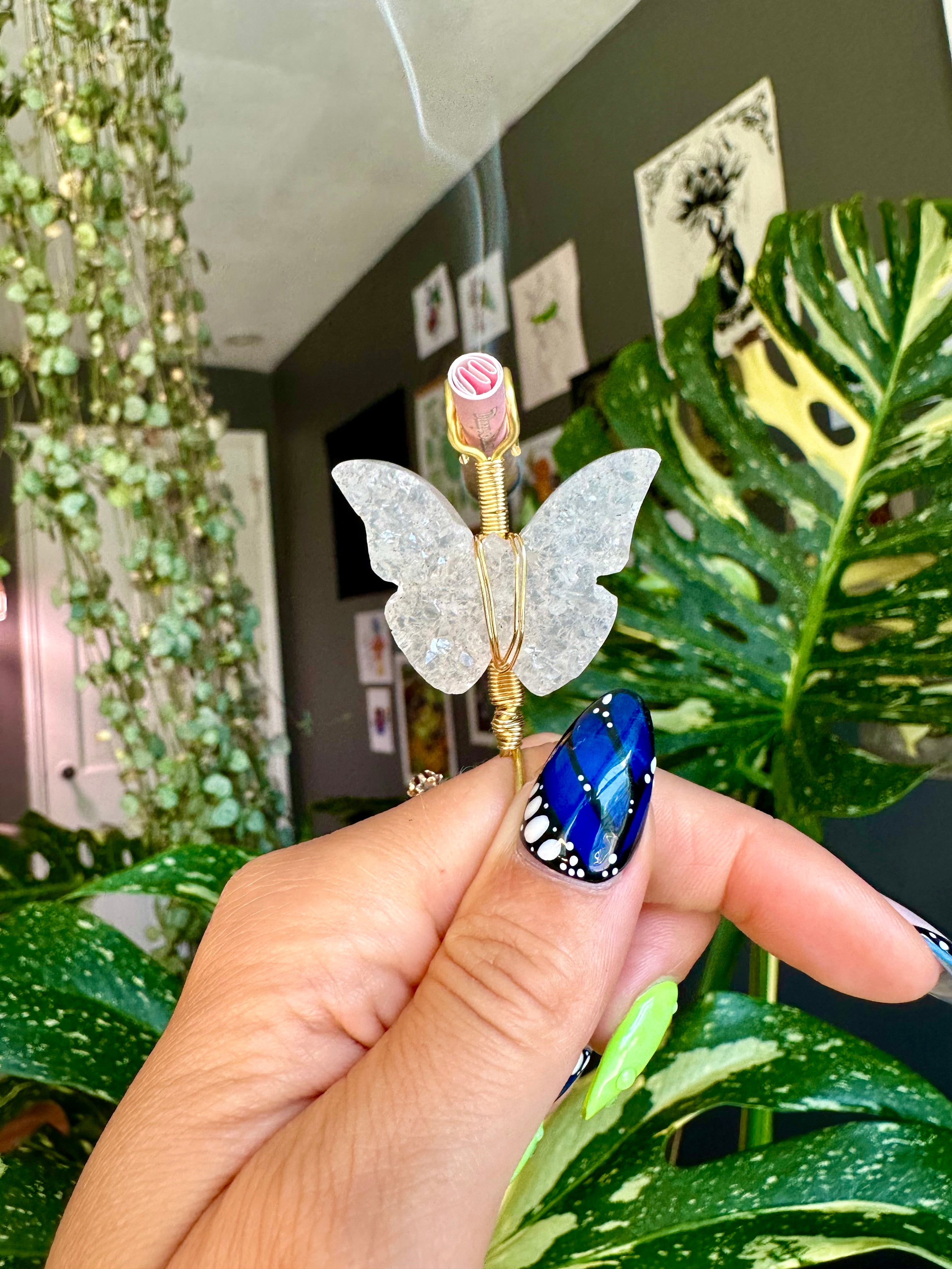 crystal butterfly smoke ring ♡ *handmade for you*