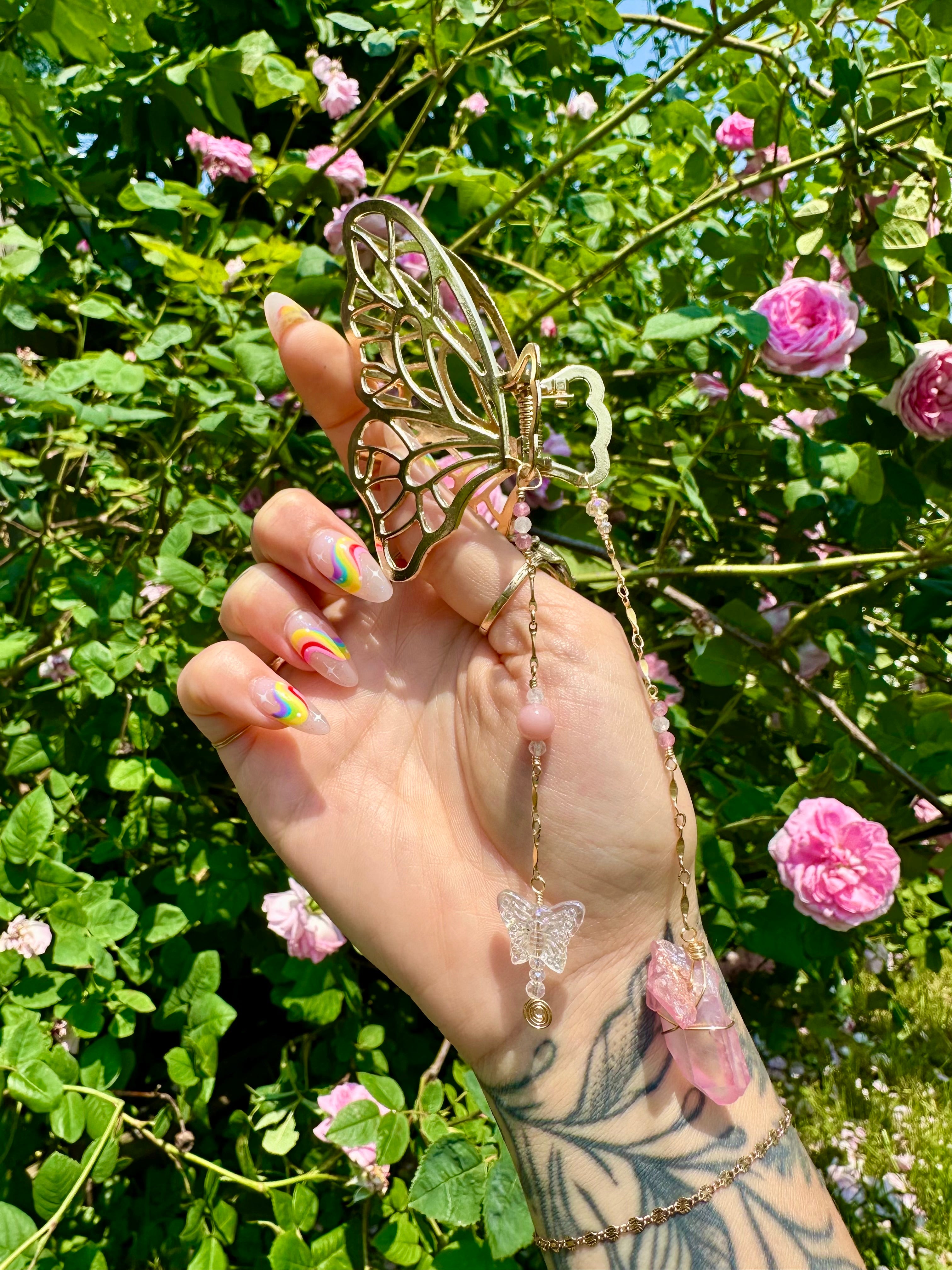 princess bubblegum butterfly hair clip 🌈