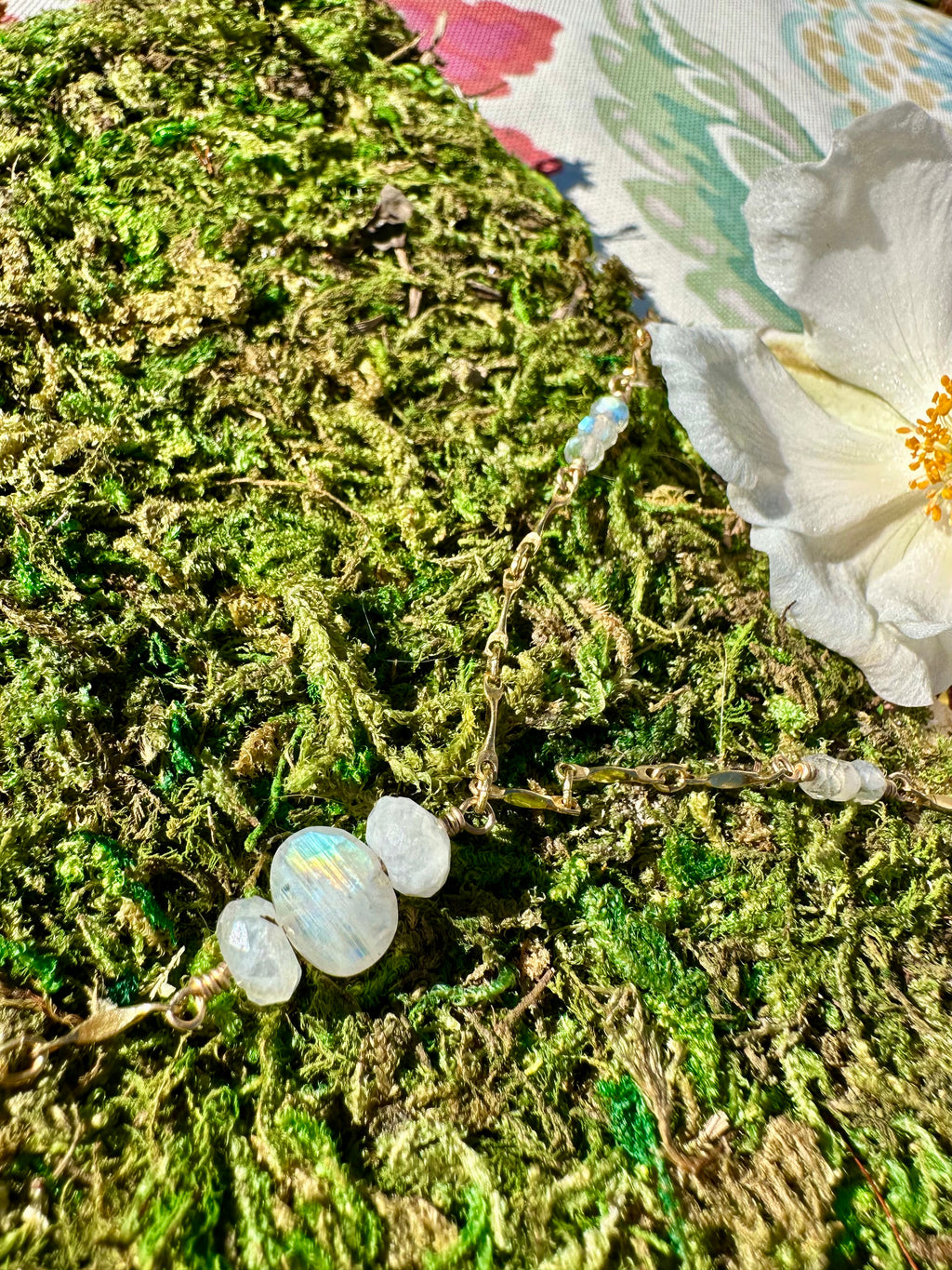 *one of one* ‘diamond’ quartz drop necklace in 14k gold fill