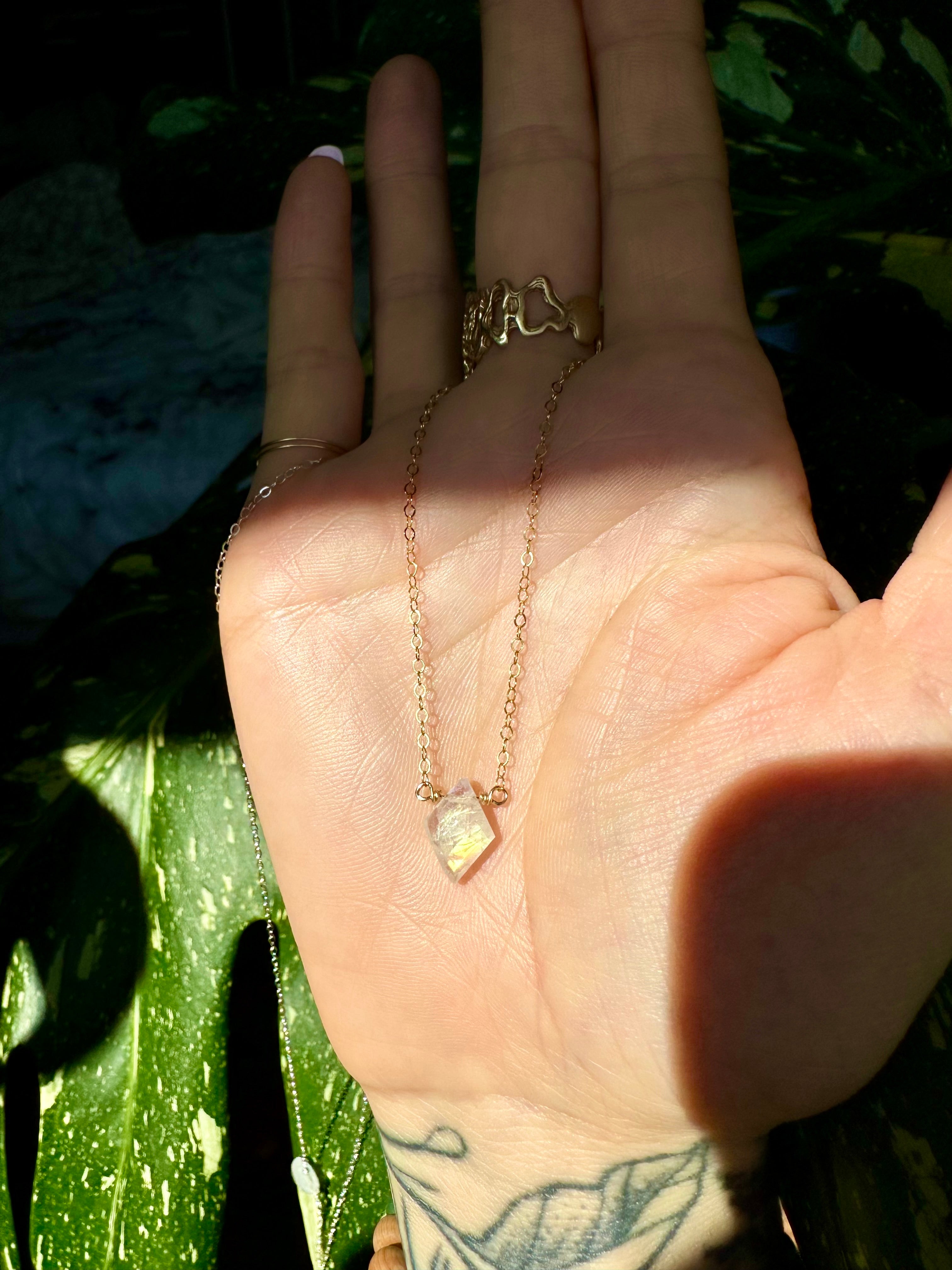 lil moonstone necklace ♡ made for you in sterling silver or gold