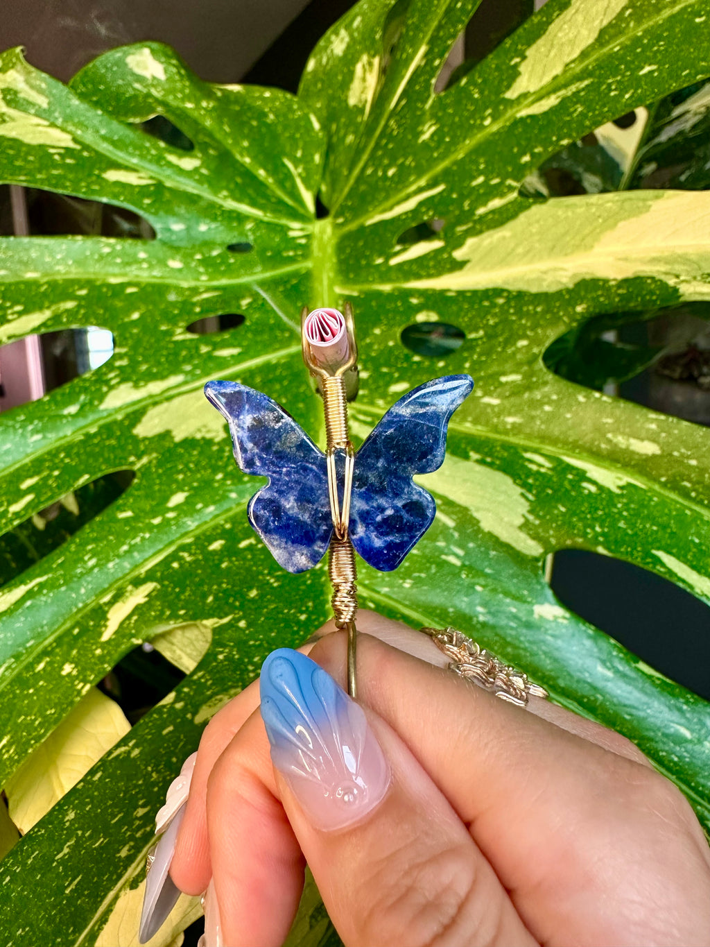crystal butterfly smoke ring ♡ *handmade for you*