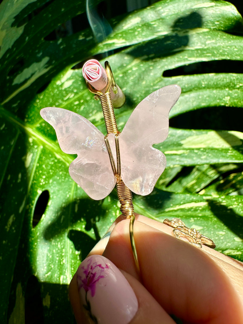 crystal butterfly smoke ring ♡ *handmade for you*