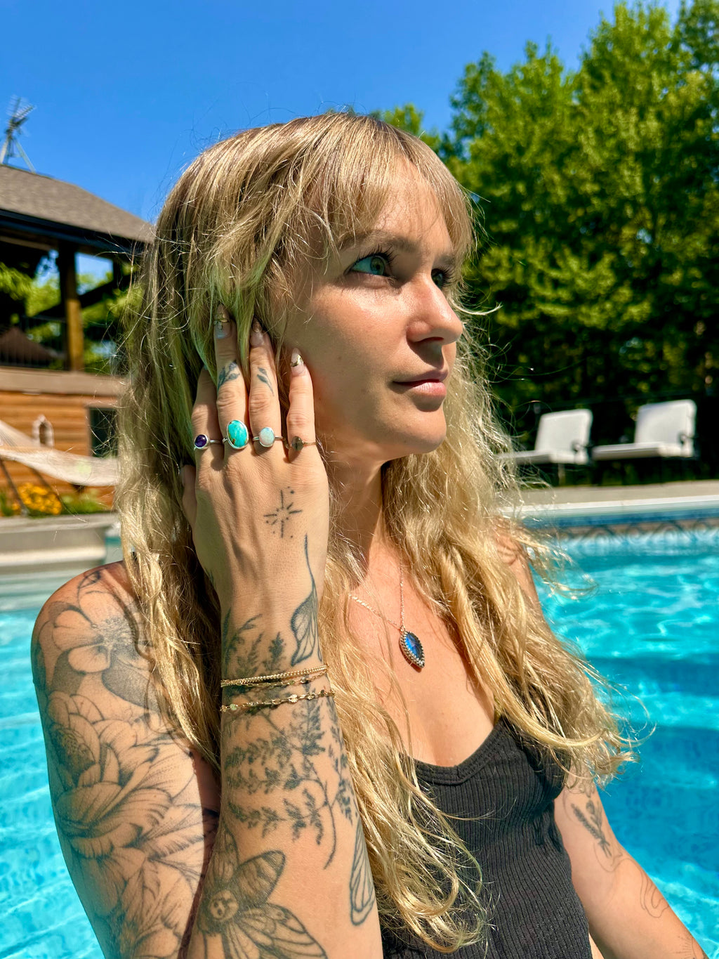 sterling silver turquoise ring ♡ handmade for you in your size ♡