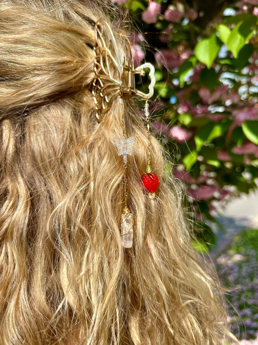 custom butterfly hair clip