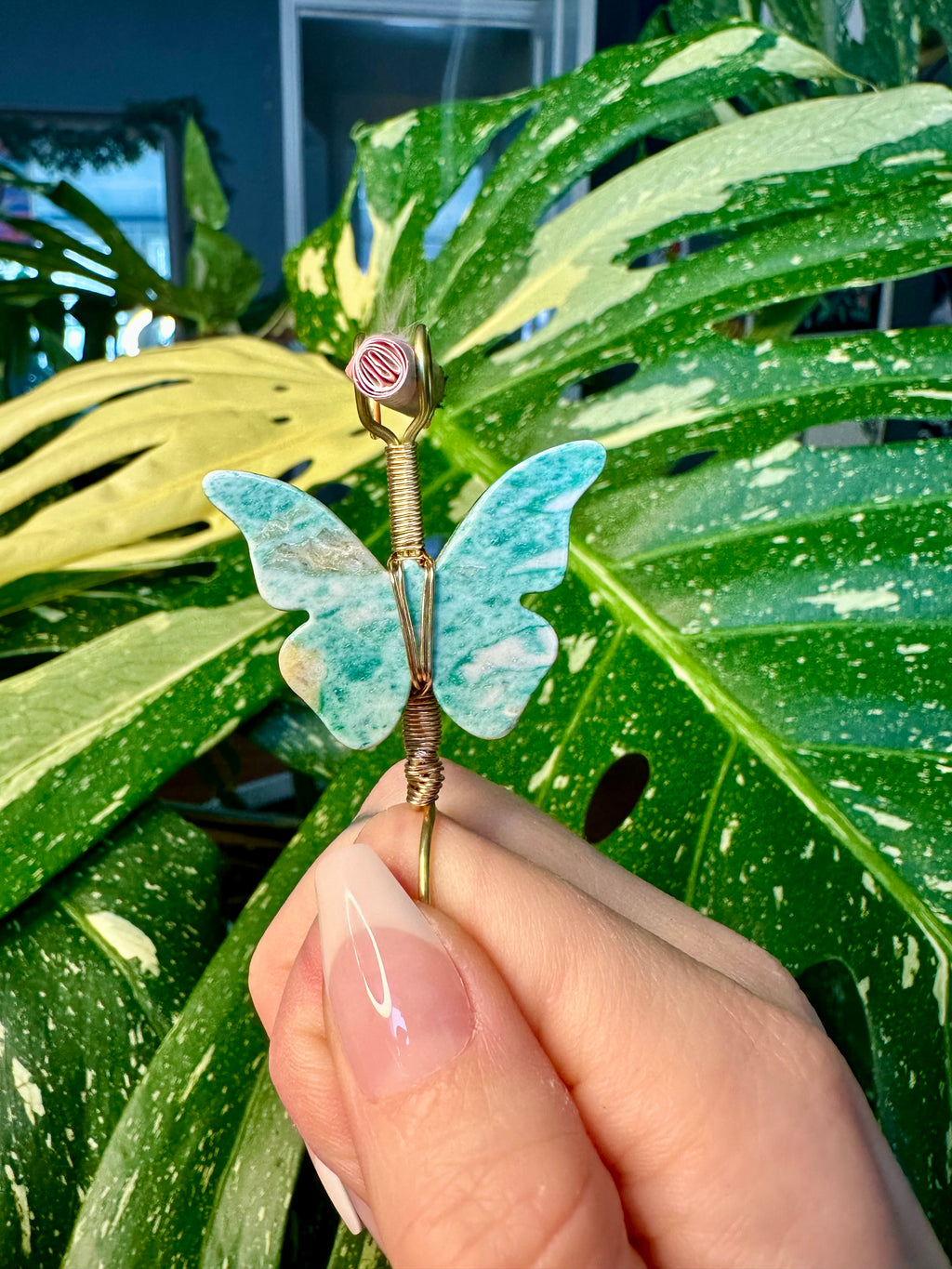 crystal butterfly smoke ring ♡ *handmade for you*