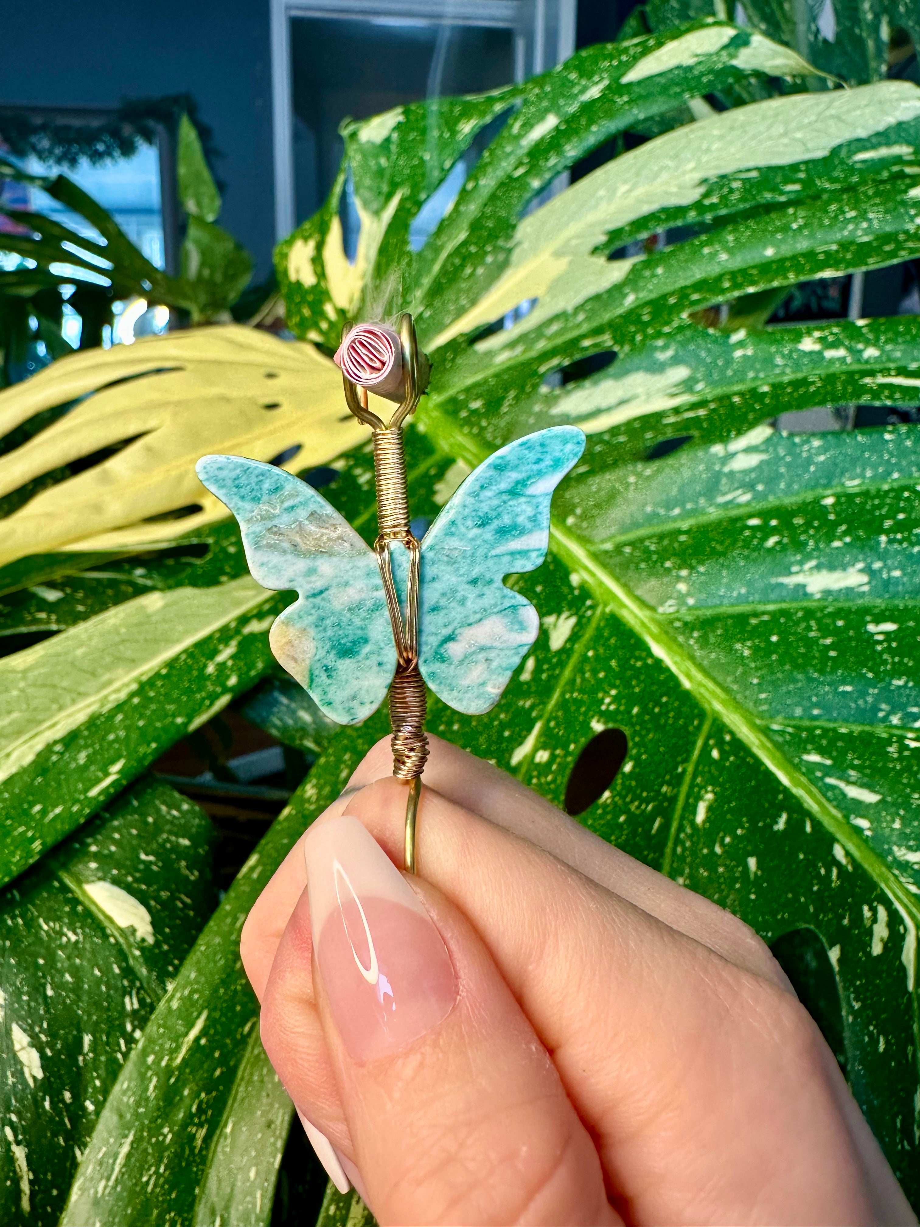 crystal butterfly smoke ring ♡ *handmade for you*