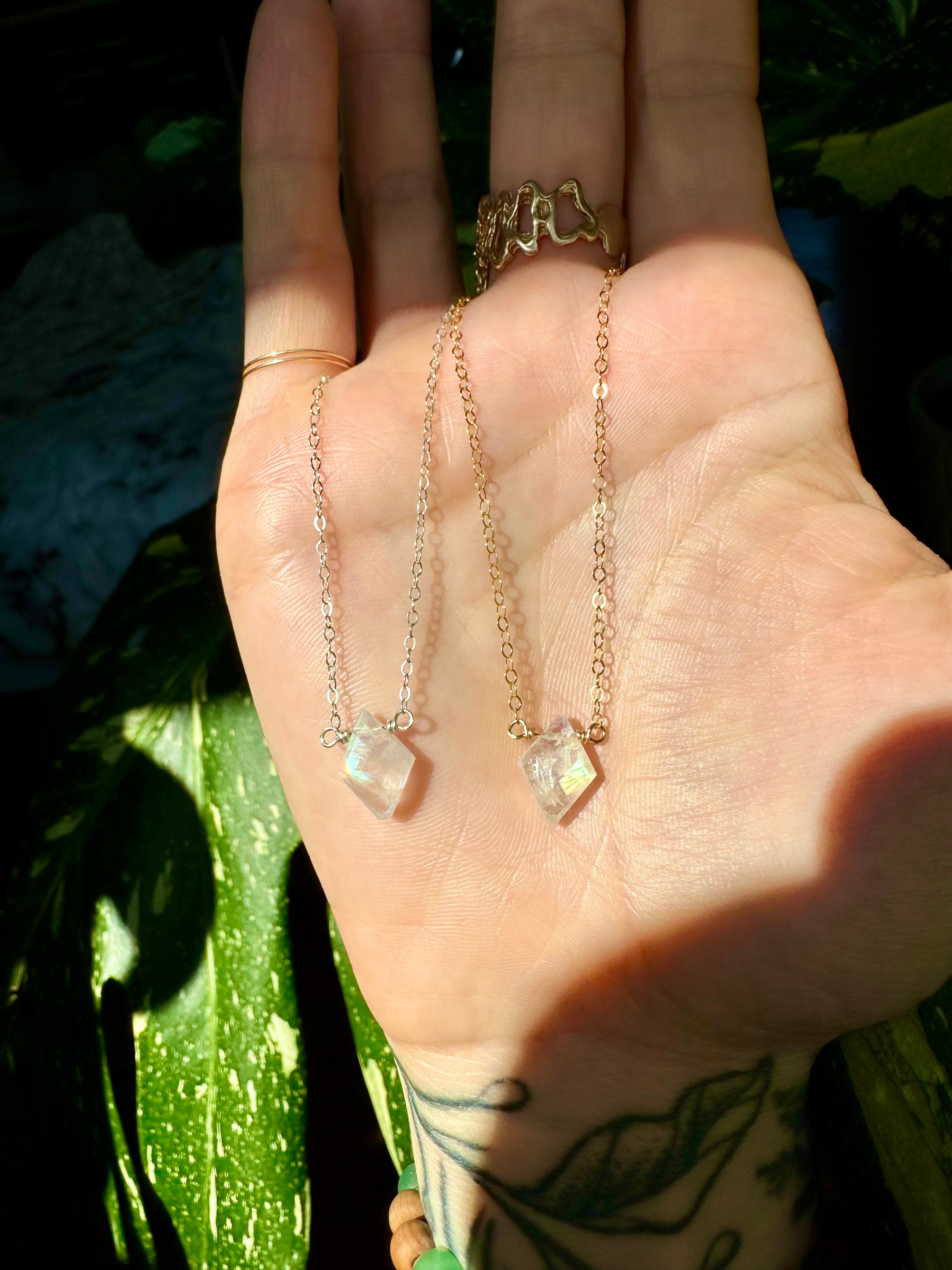 lil moonstone necklace ♡ made for you in sterling silver or gold