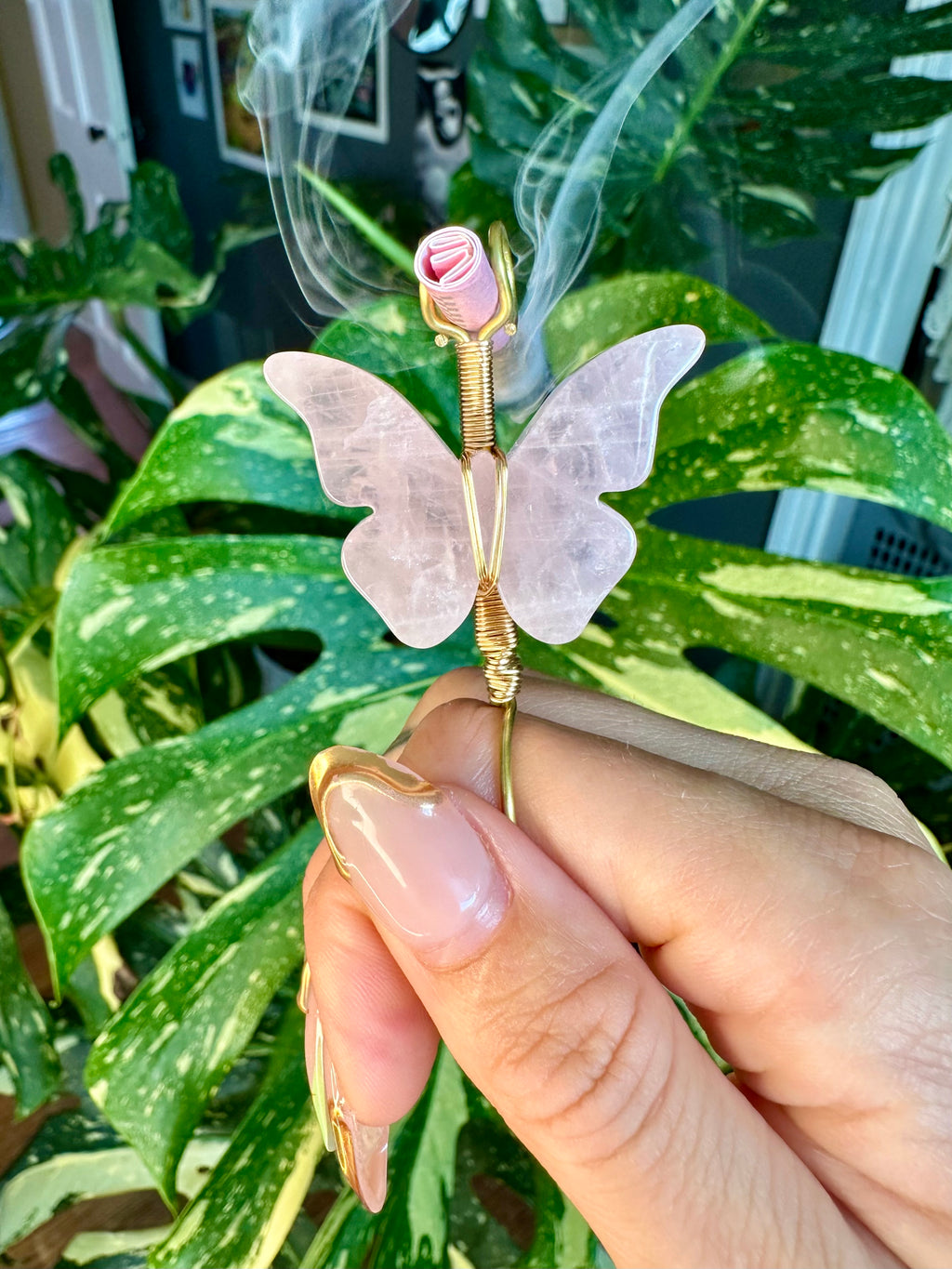 crystal butterfly smoke ring ♡ *handmade for you*