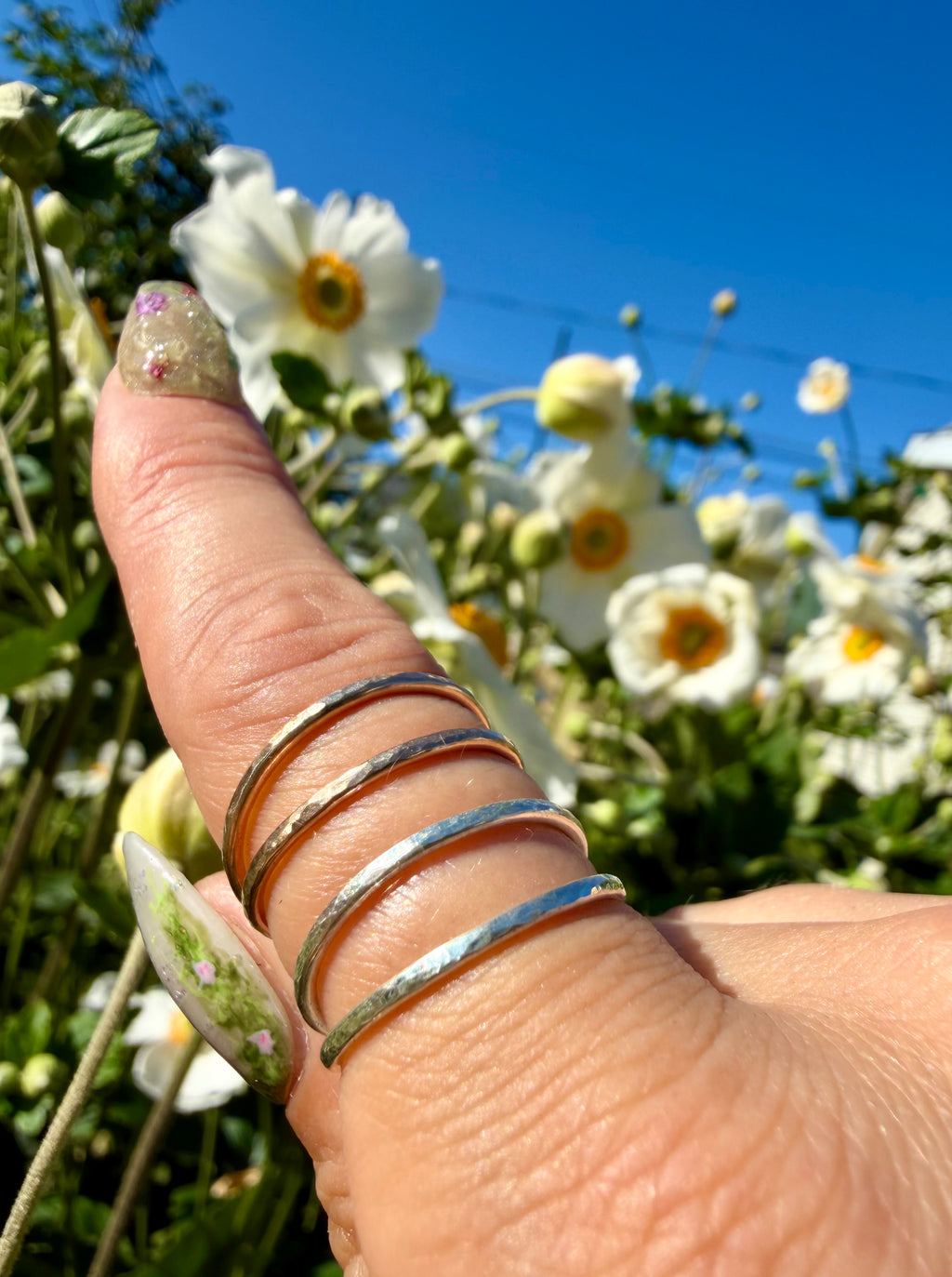 double band ring in sterling silver or 14k gold fill ♡ custom made for you in your size