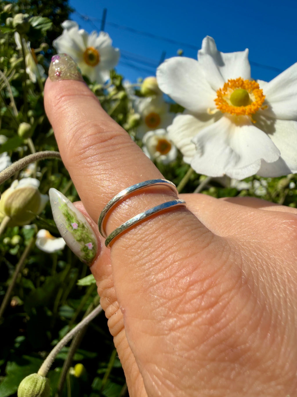 double band ring in sterling silver or 14k gold fill ♡ custom made for you in your size