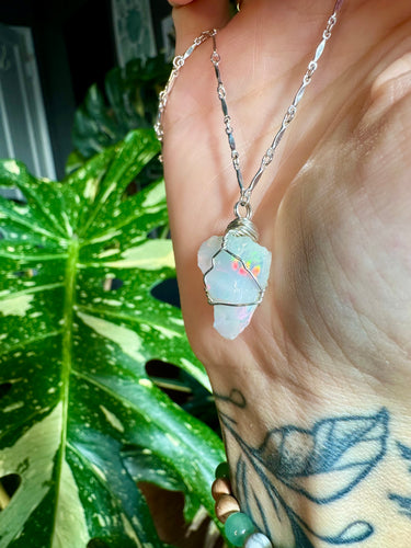 ♡one of one♡ raw opal necklace in sterling silver **